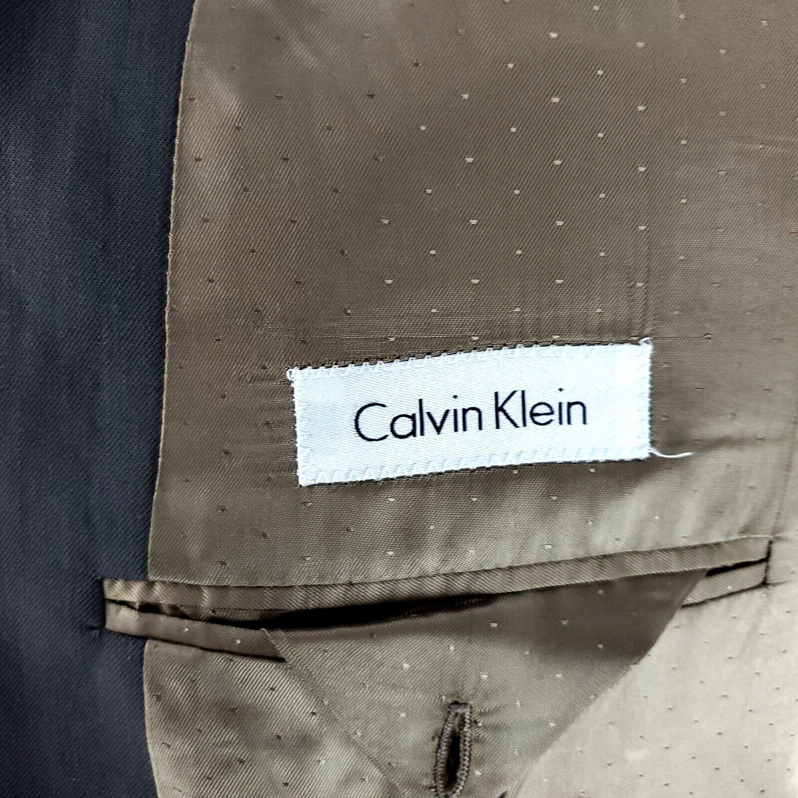 Calvin Klein Calvin Klein Wool Beige 2 Button Blazer 40L Tagged 43R Size 40L - 7 Thumbnail