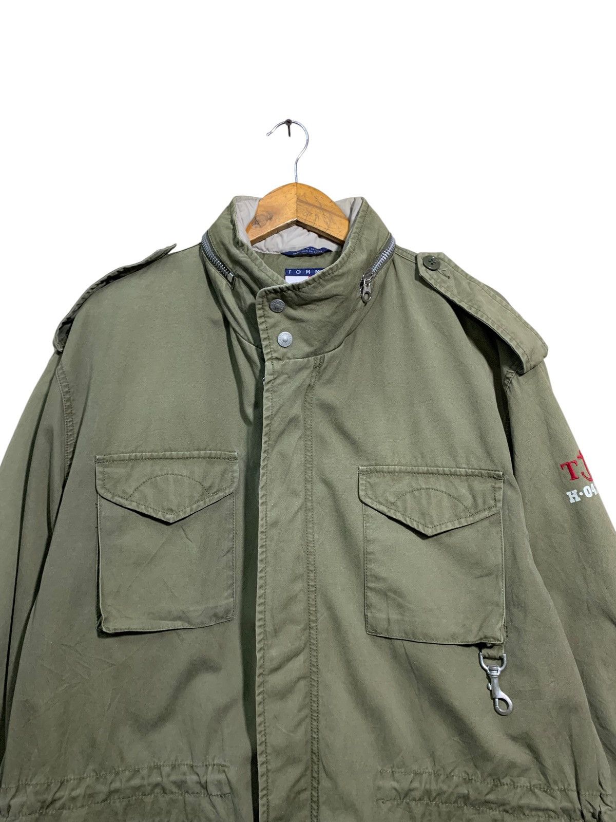 Tommy Hilfiger 🔥T.HILFIGER M-65 FIELD JACKETS MILITARY Size US L / EU 52-54 / 3 - 6 Thumbnail