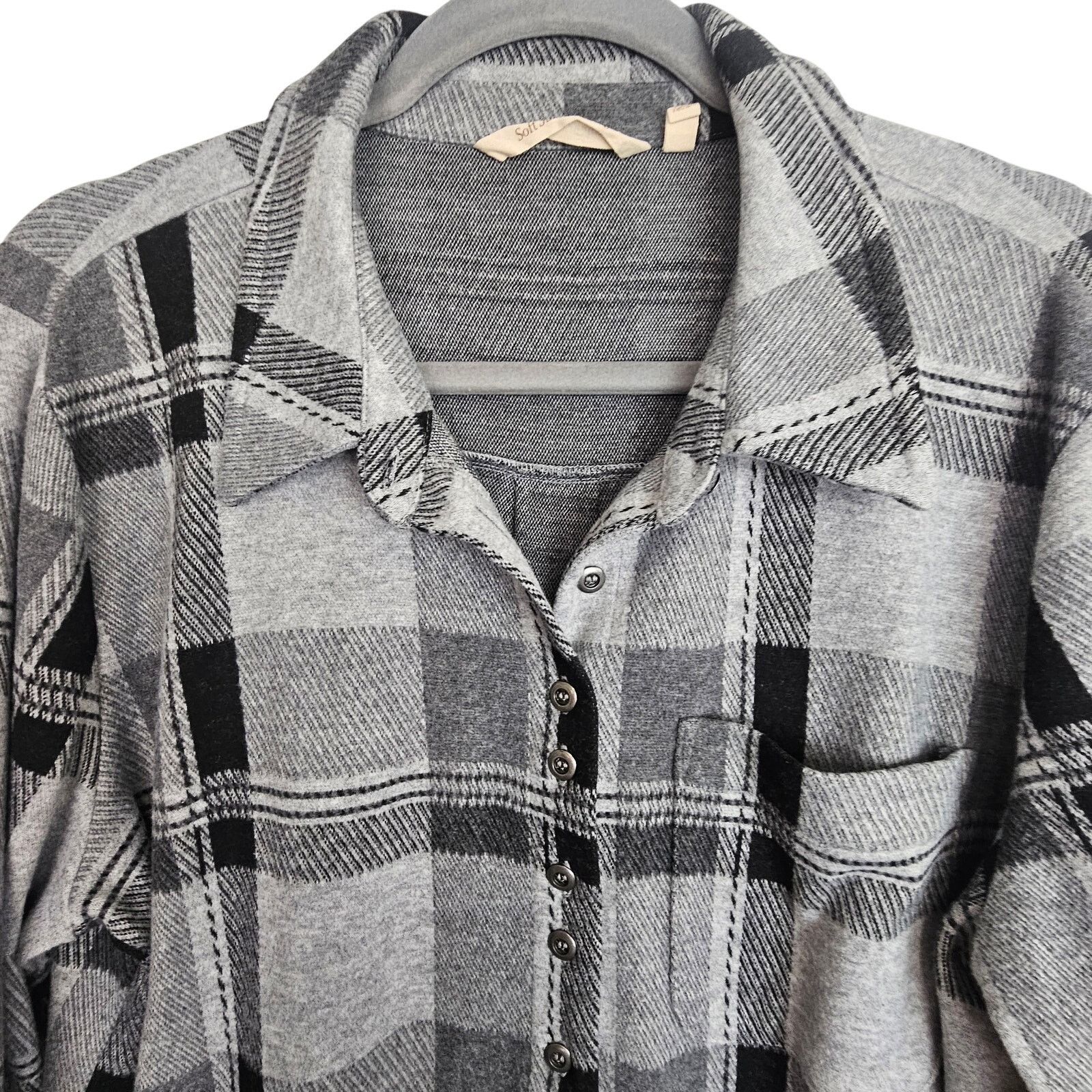Soft Surroundings Soft Surroundings Womens Plaid Flannel Tunic Size L Comfy Size L / US 10 / IT 46 - 2 Thumbnail