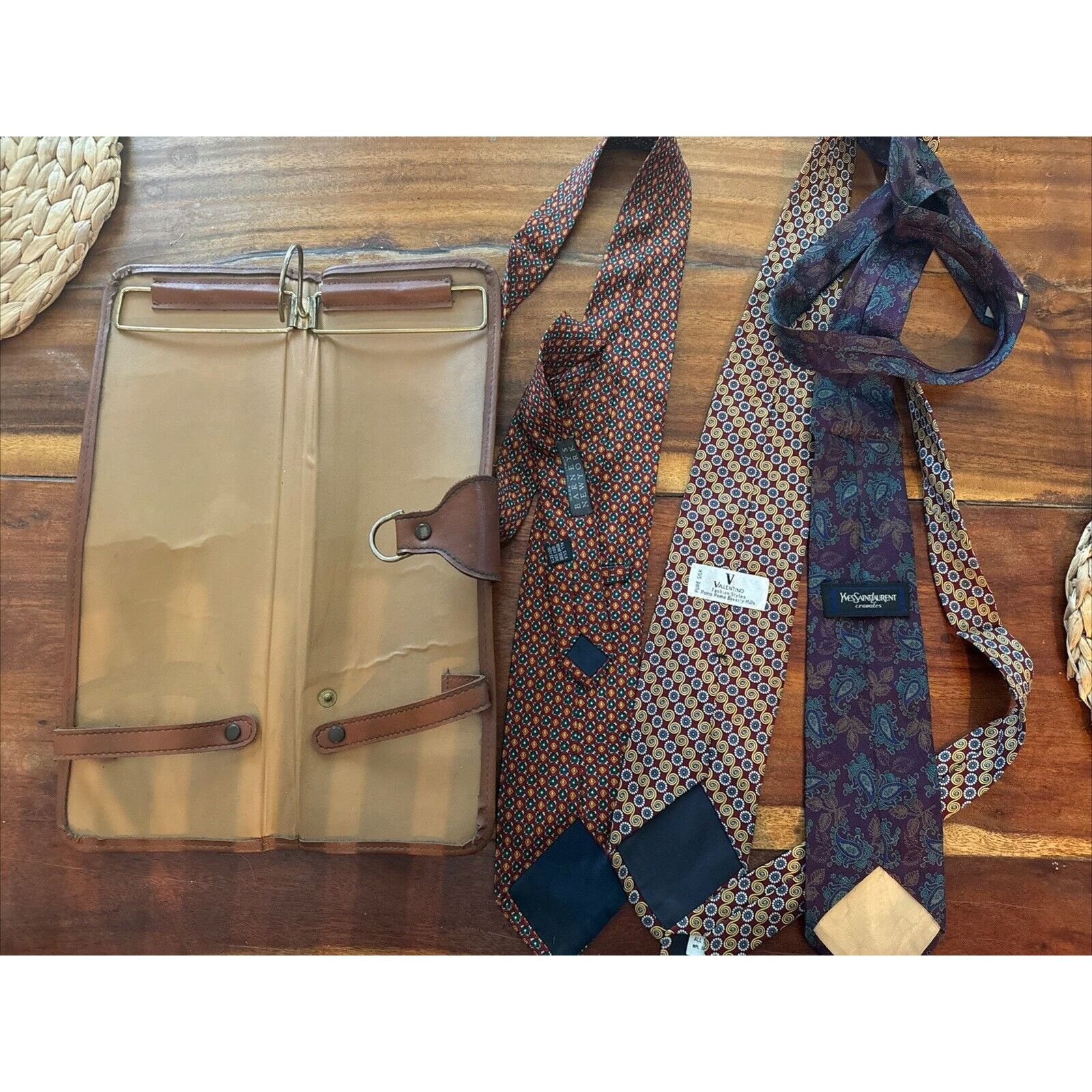 Valentino Vintage Valentino YSL Barney’s Silk Tie LOT 3 Italy w/case Size ONE SIZE - 1 Thumbnail