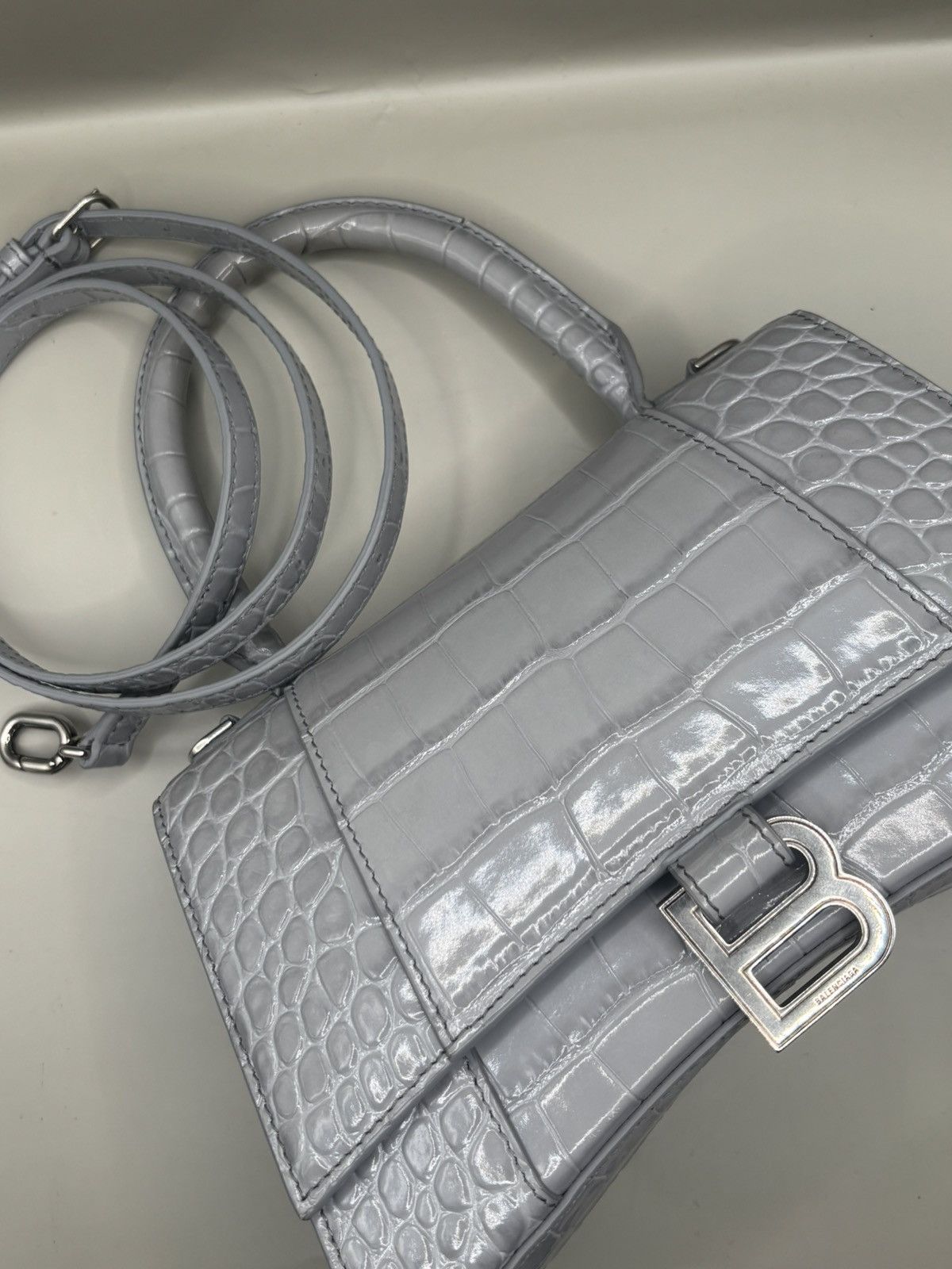 Balenciaga Balenciaga HourGlass Embossed Leather Too Handle Size ONE SIZE - 17 Thumbnail