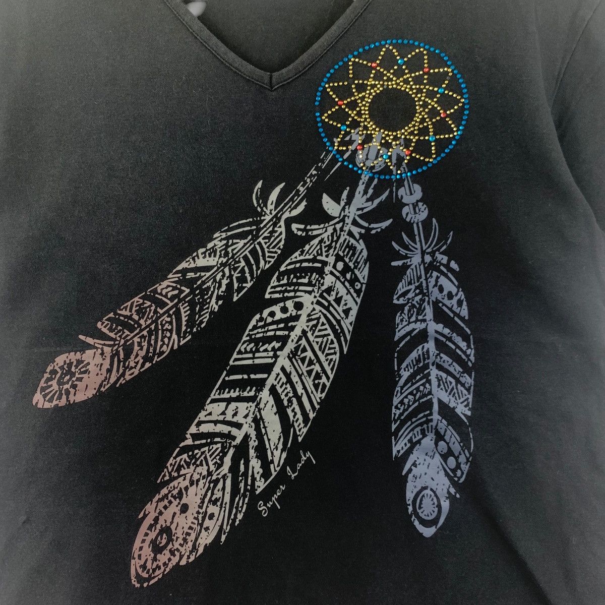 Kansai Yamamoto KANSAI YAMAMOTO SUPER LADY Dream Catcher Tee Shirt Top Size M / US 6-8 / IT 42-44 - 5 Thumbnail