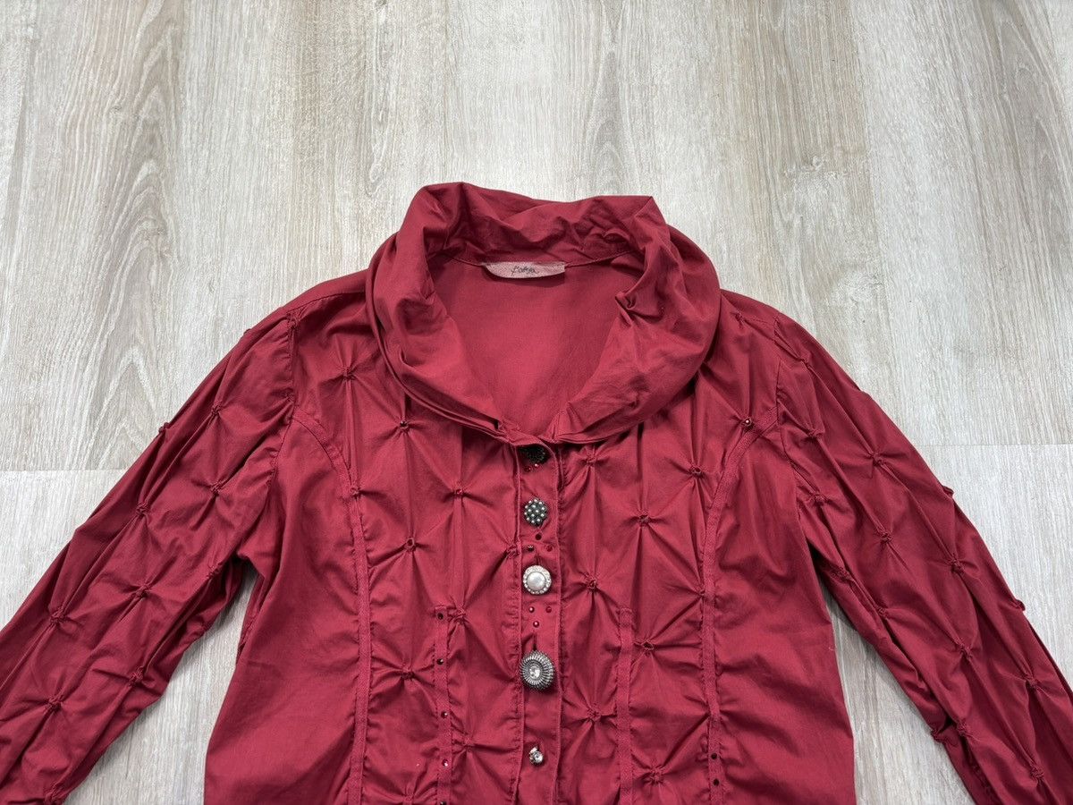 Elisa Cavaletti × Japanese Brand Womens blouse Bottega by Elisa Cavaletti Size L/XL Color Red Size XL / US 12-14 / IT 48-50 - 3 Thumbnail