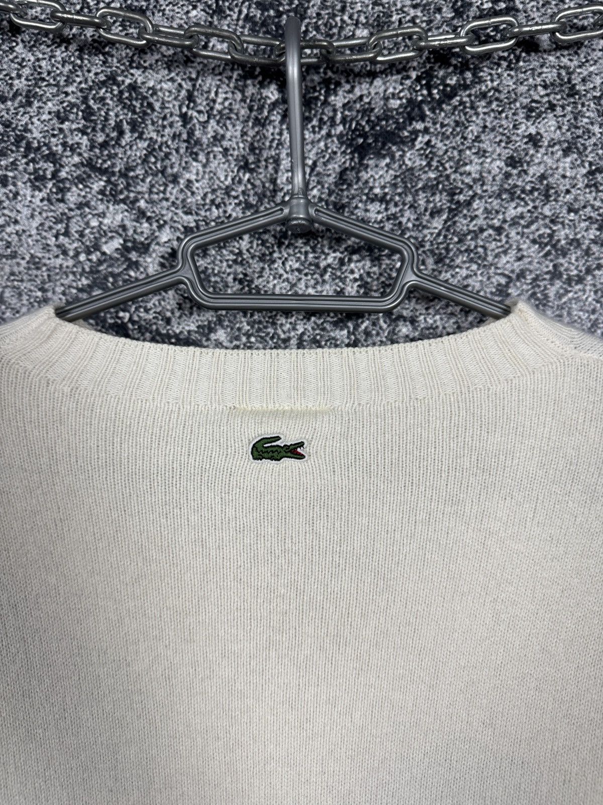 Lacoste Lacoste L!VE Patterned Knit Sweater Wool Pullover Size 40 Size S / US 4 / IT 40 - 16 Thumbnail