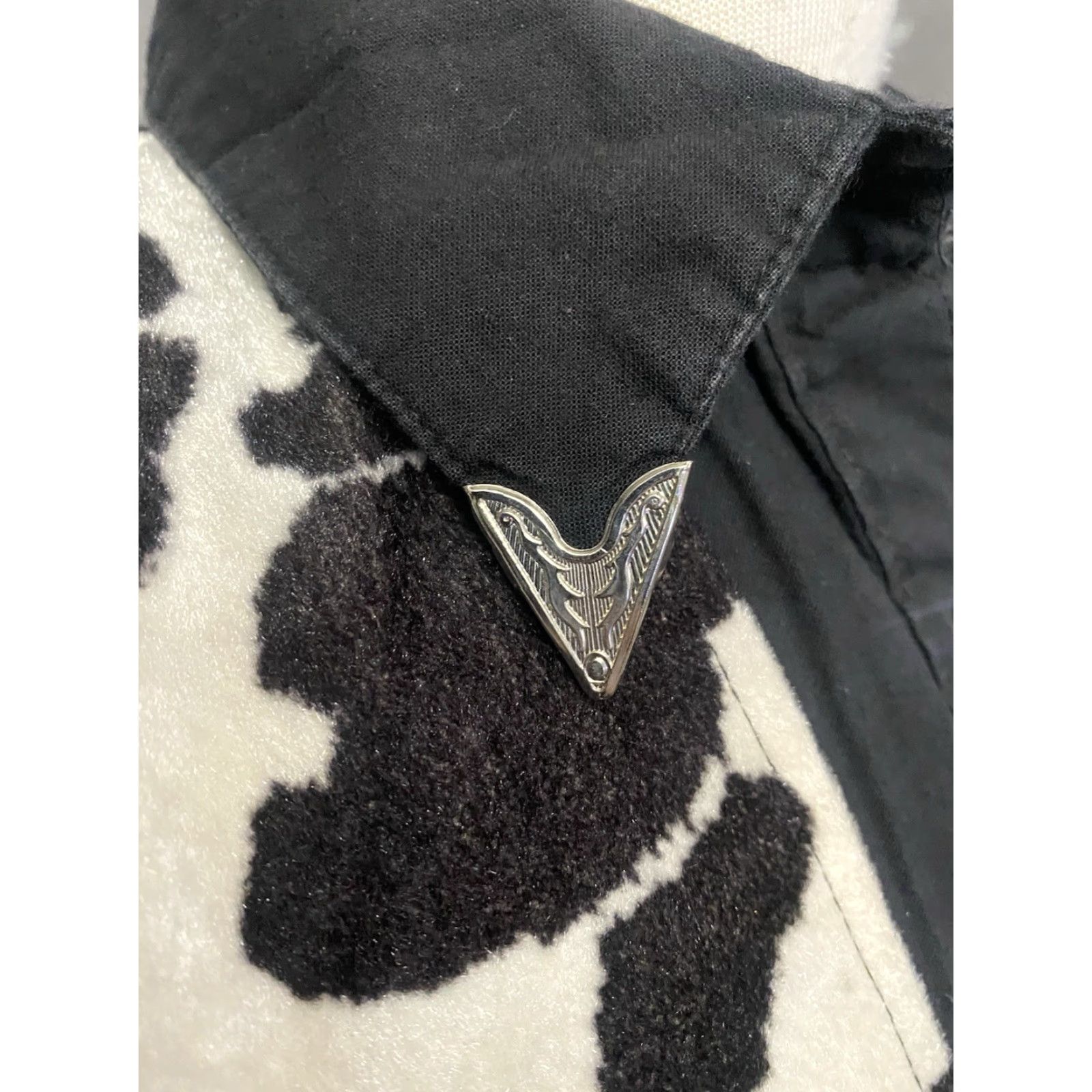 Vintage VINTAGE Sas’sa Western Shirt Womens Black Embellished Button Up 1980s Size M Size M / US 6-8 / IT 42-44 - 5 Thumbnail