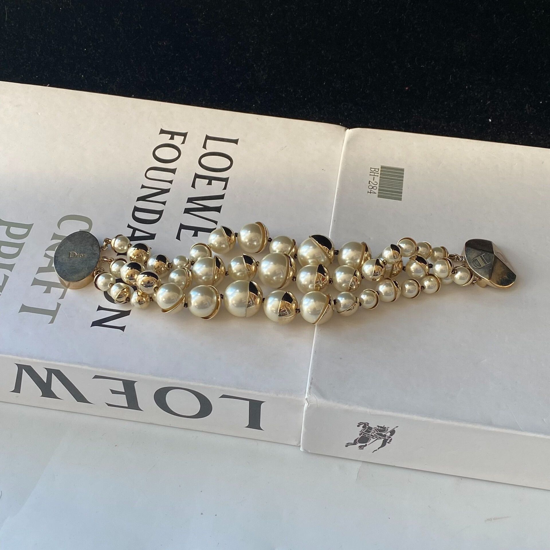 Dior Vintage French Multi-Layer Pearl Bracelet