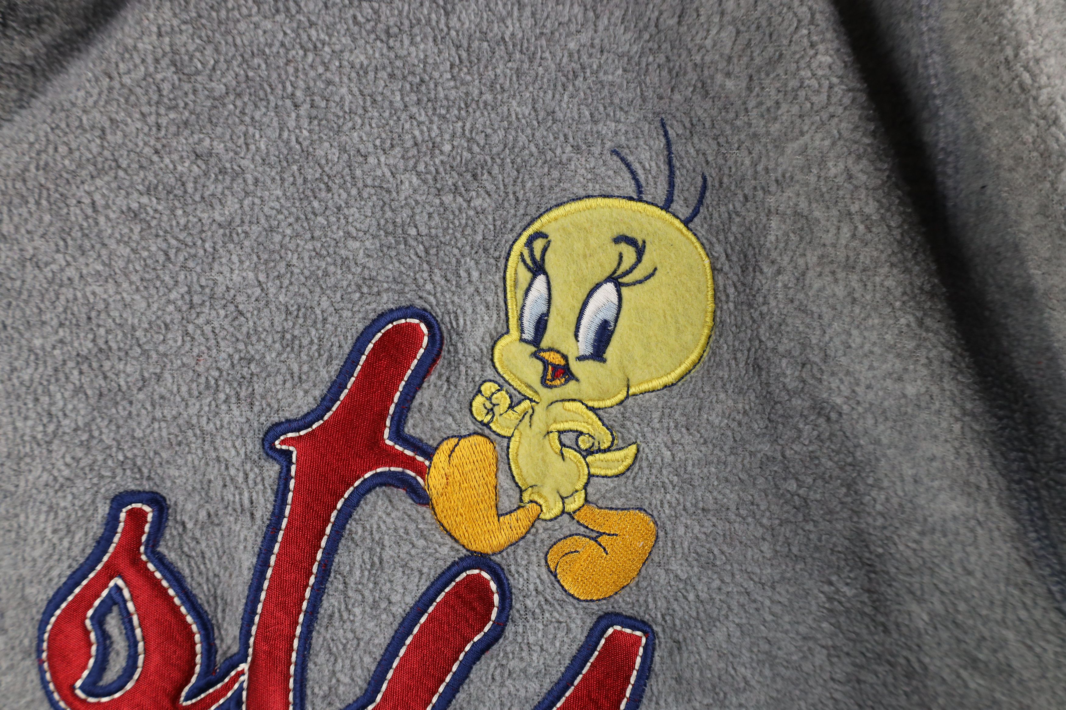 Vintage Vintage 90s Looney Tunes Tweety Bird Fiesta Fleece Hoodie Size 4XL / US 24-26 - 10 Thumbnail