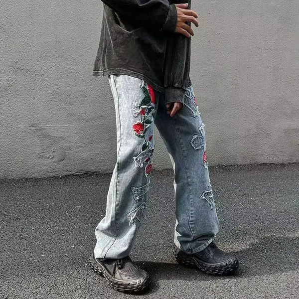 Japanese Brand 45Vintage washed black baggy wide leg jeans Size US 34 / EU 50 - 3 Thumbnail