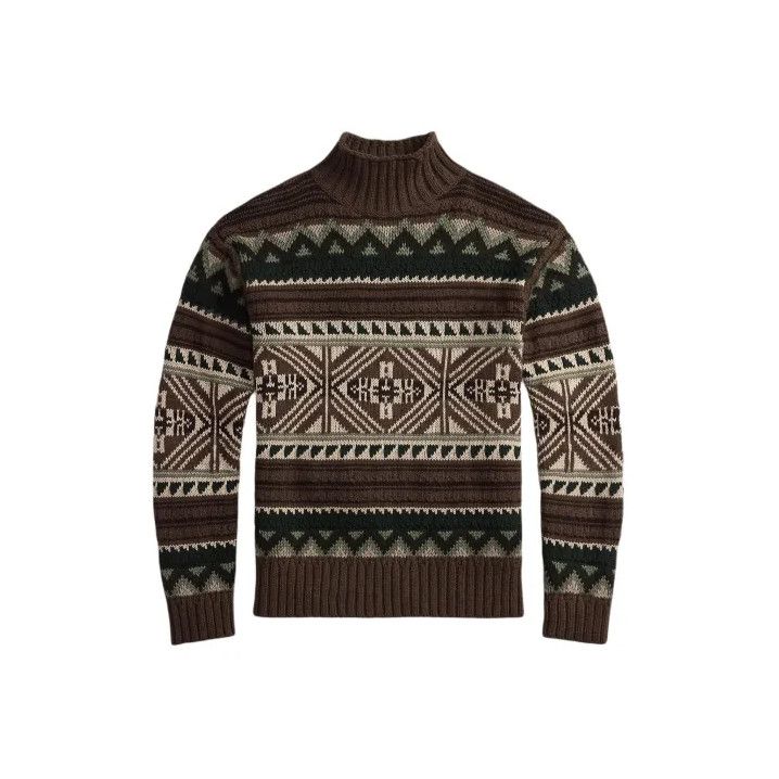 Polo Ralph Lauren Polo Ralph Lauren Geometric Cotton Blend Pullover Sweater Size US S / EU 44-46 / 1 - 1 Thumbnail