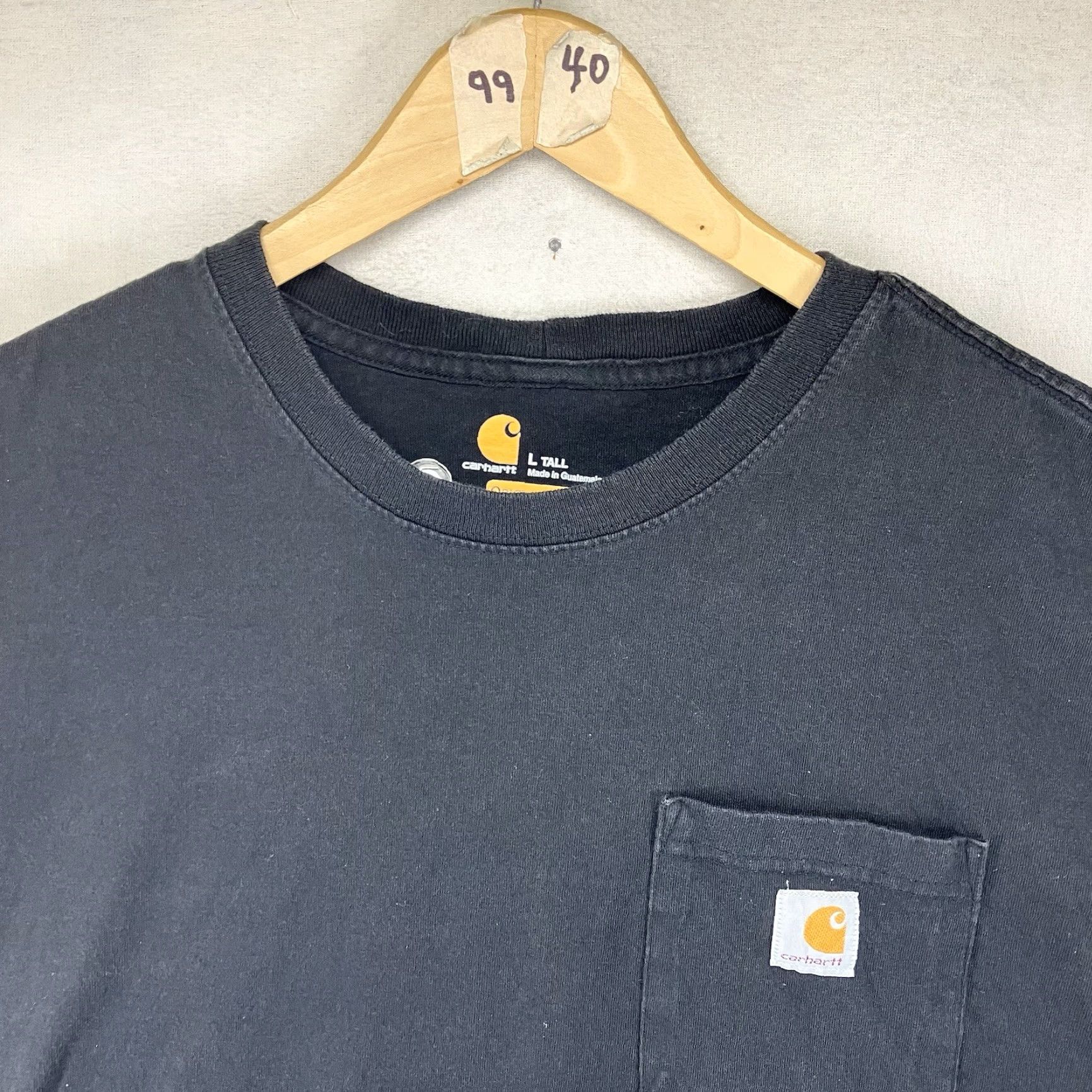 Carhartt Carhartt Mens LT TALL Short Sleeve T-Shirt OG Fit Faded Black Cotton Crew Neck Logo 3XLT K87 All Seasons Heavyweight Size US L / EU 52-54 / 3 - 5 Thumbnail