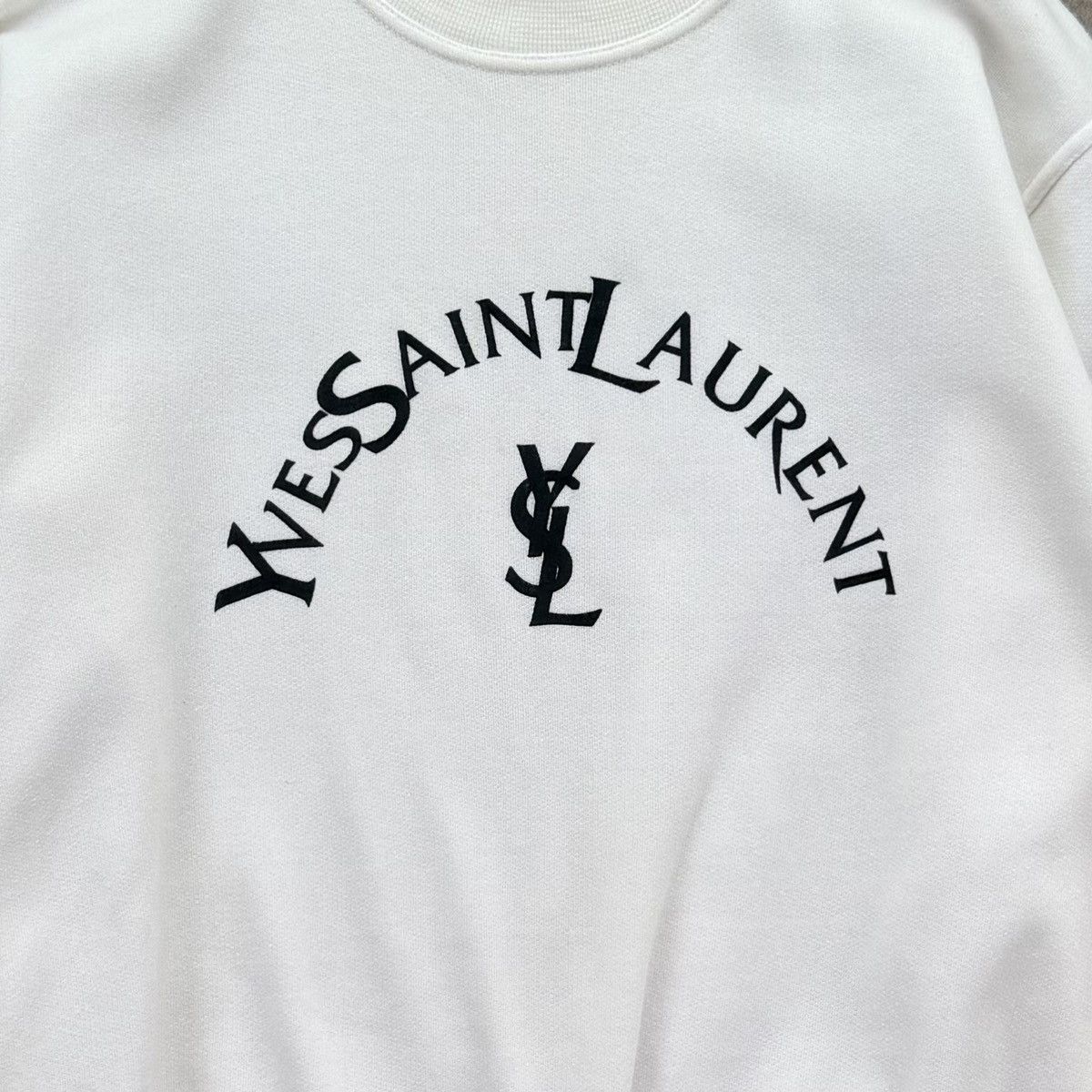 Yves Saint Laurent Vintage 90s Yves Saint Lauren Spell Out Logo Crewneck Size US L / EU 52-54 / 3 - 4 Thumbnail