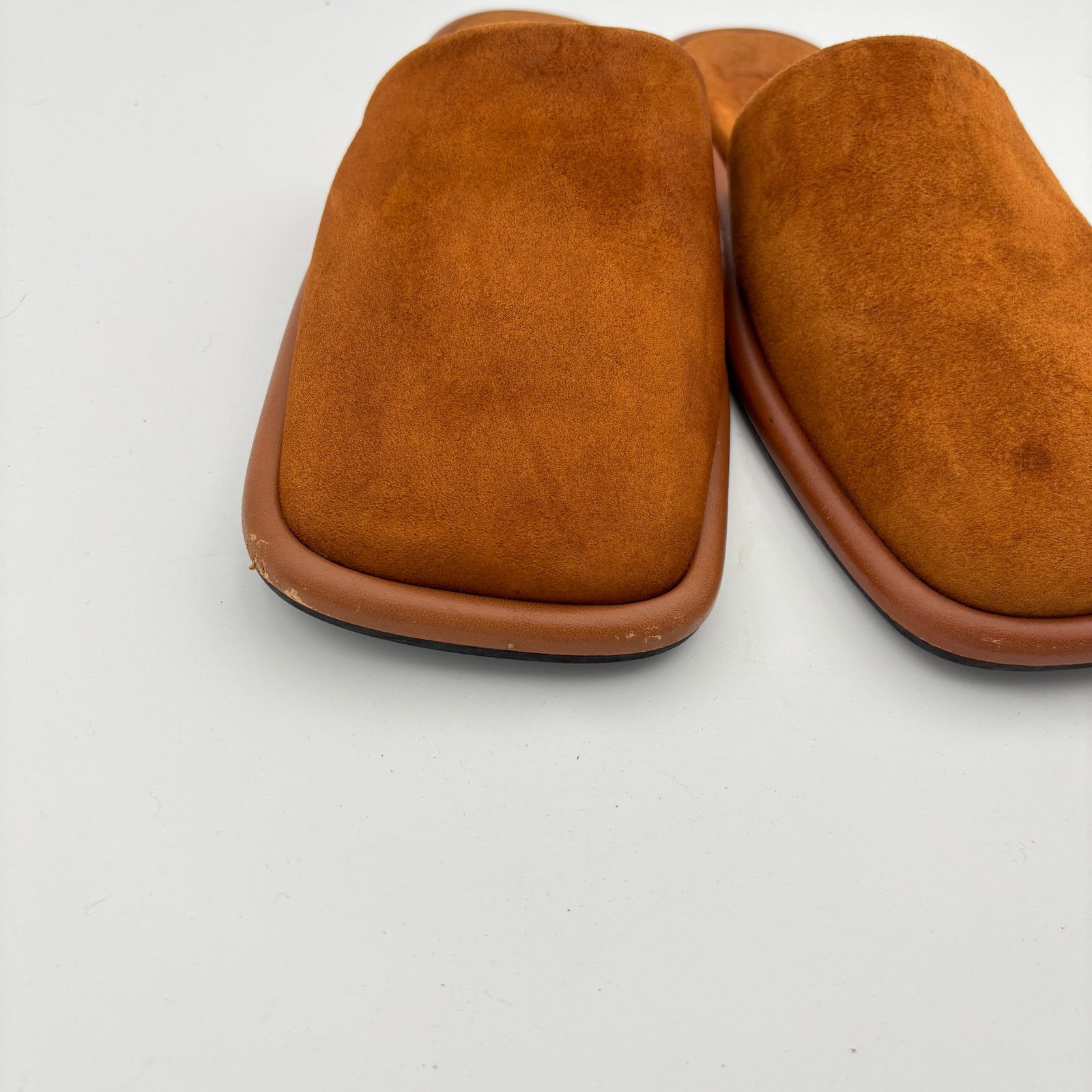 KHAITE Khaite Monaco Suede Slide Slippers in Caramel Shoes 39.5 Size US 9.5 / IT 39.5 - 11 Thumbnail