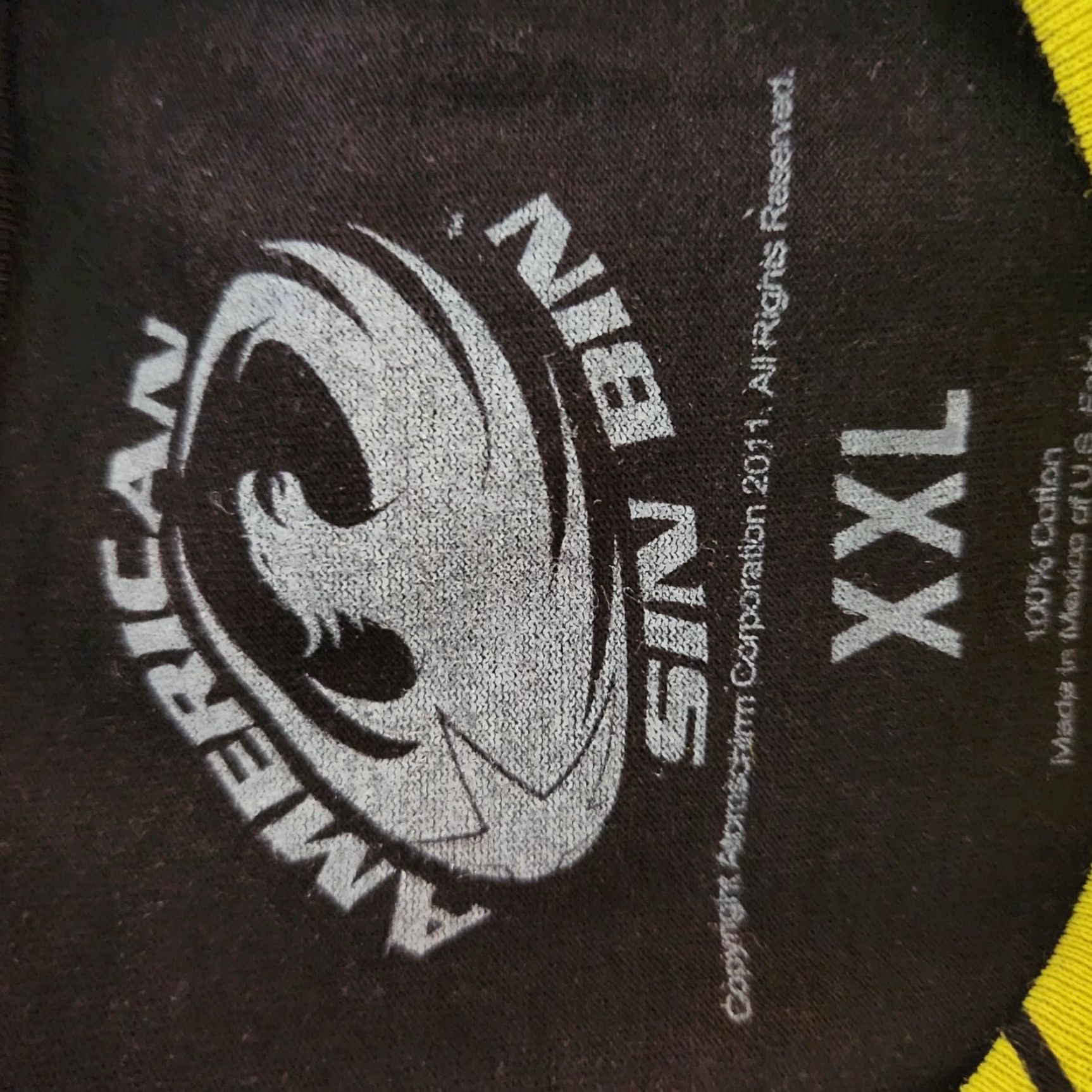 J Brand VINTAGE not - actual title provided; cannot assume vintage. Crazy AOP Phynix Graphic Rugby Brand T Shirt Tee Mens 2XL Black Yellow Awmercan Size US XXL / EU 58 / 5 - 6 Thumbnail