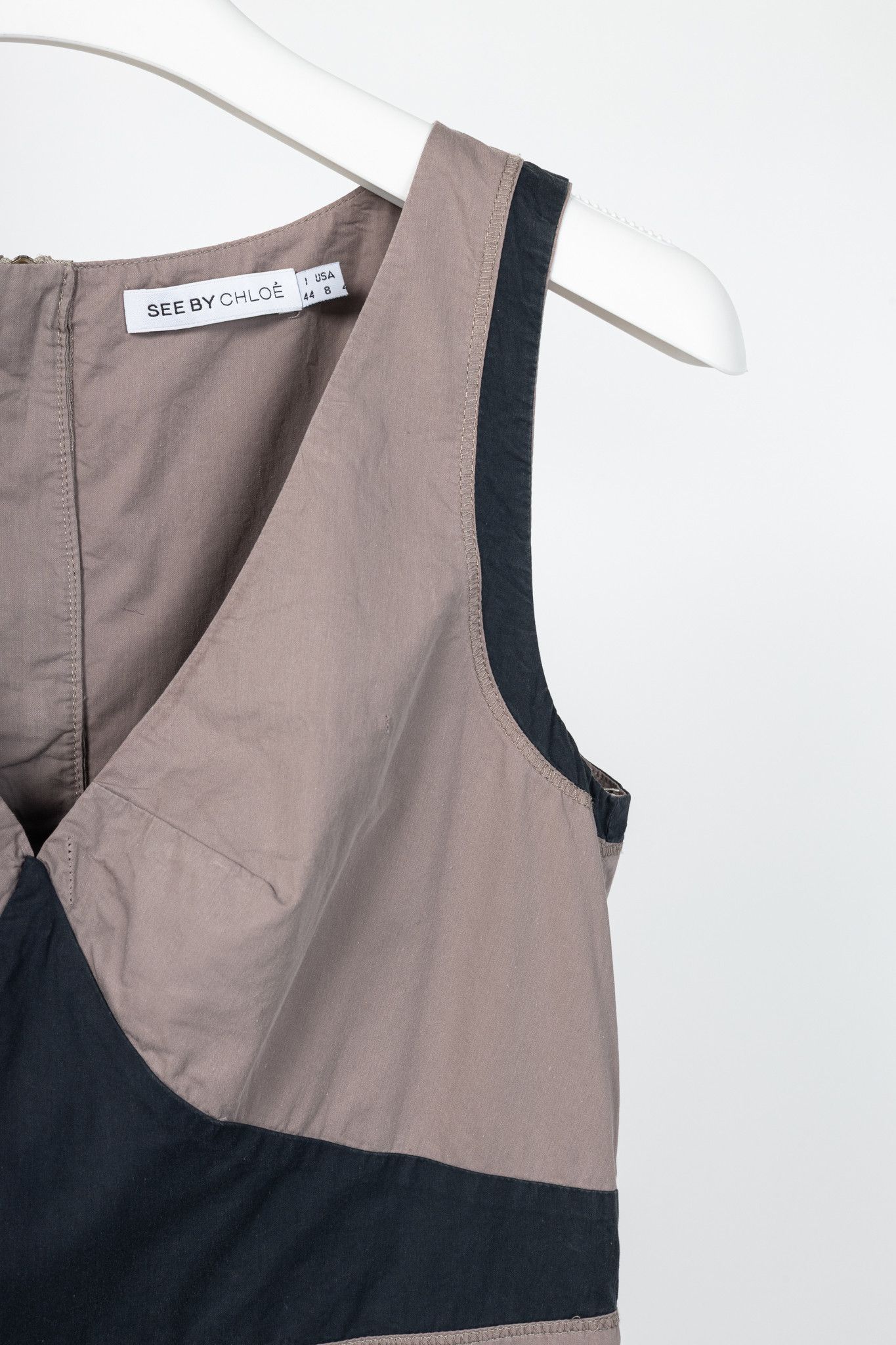 See by Chloe See by Chloe SS11 Mauve Two-Tone Sateen Dress Size M / US 6-8 / IT 42-44 - 5 Thumbnail