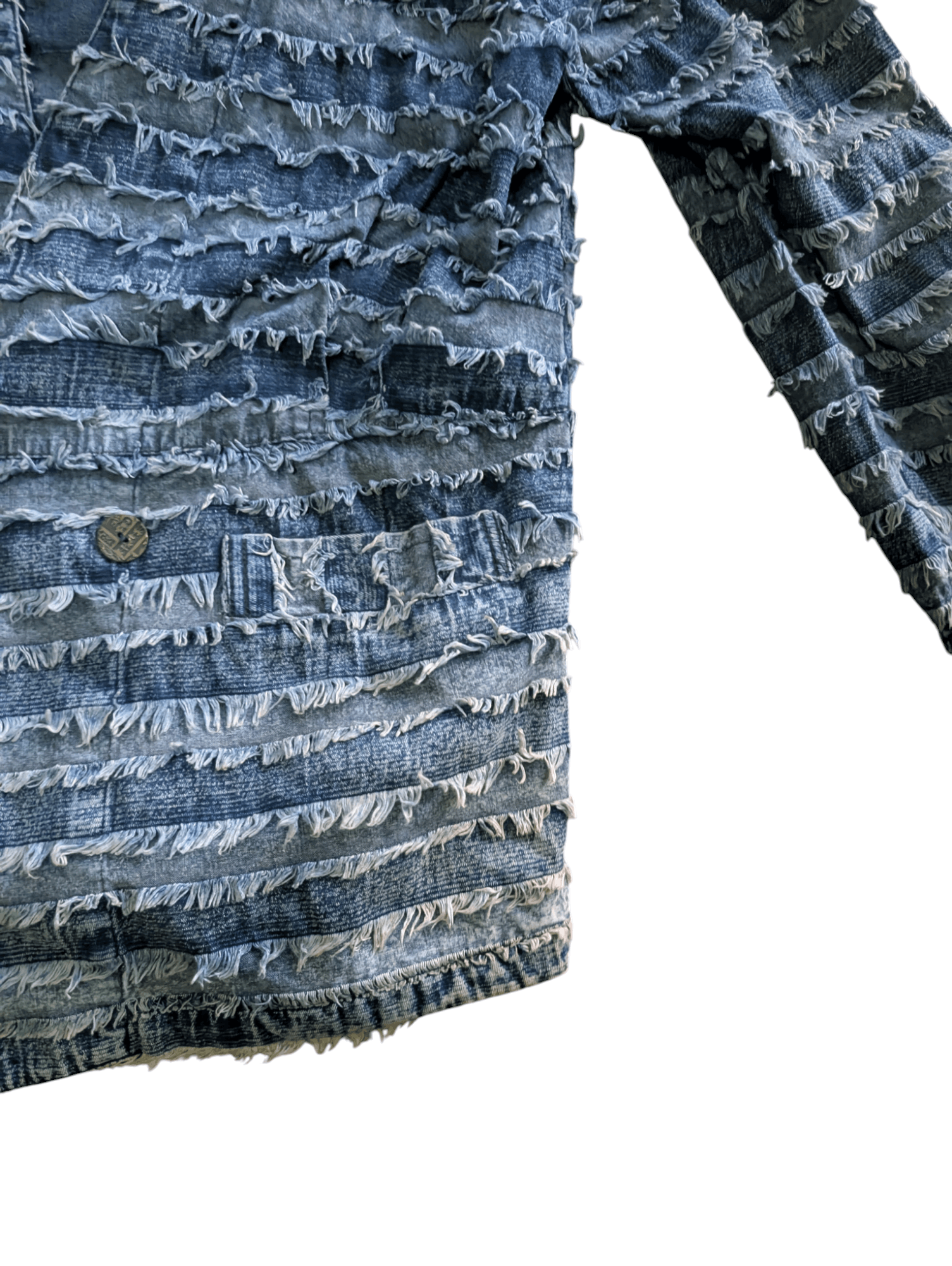 Designer Vintage Fringed Jacket Issey Miyake ,kapital Inspired Size M / US 6-8 / IT 42-44 - 7 Thumbnail