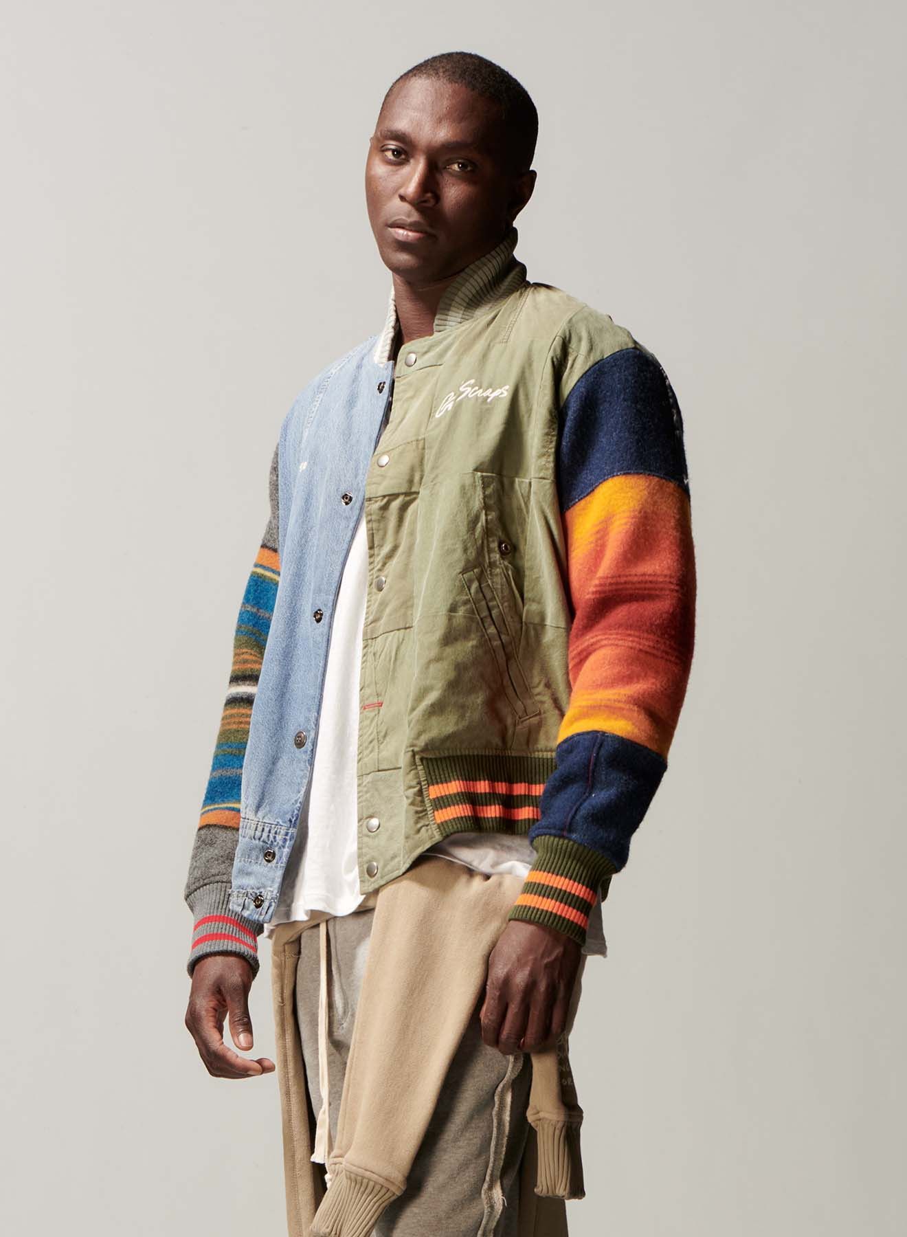 Greg Lauren Greg Lauren Mixed Media Varsity Jacket Size US M / EU 48-50 / 2 - 3 Thumbnail