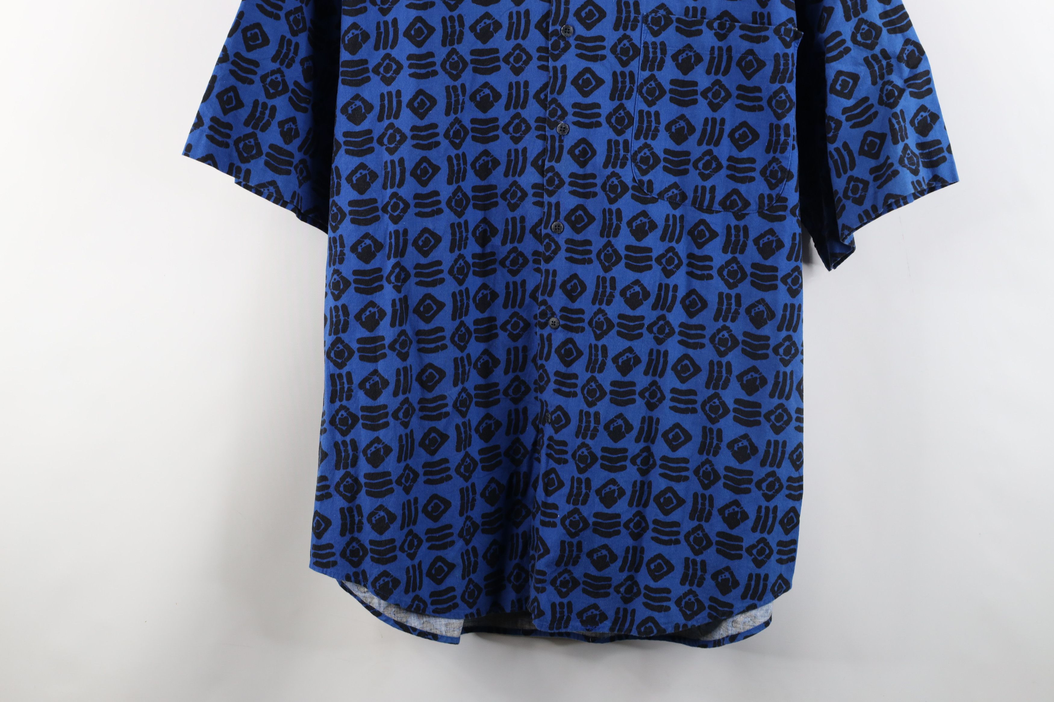 Gap × Vintage Vintage 90s Gap Geometric Collar Short Sleeve Button Shirt Size US XL / EU 56 / 4 - 3 Thumbnail