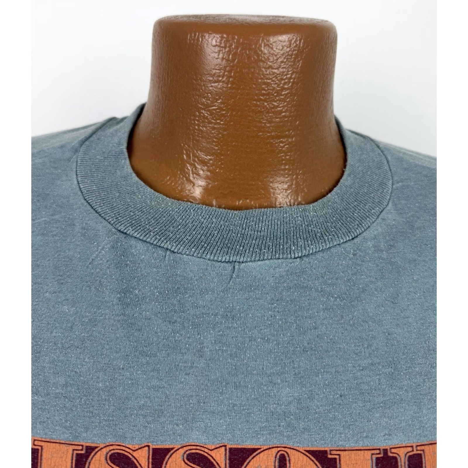 Jerzees VINTAGE Missouri Shirt Mens XL 90s Slate Gray T-shirt Souvenir JERZEES Size US XL / EU 56 / 4 - 3 Thumbnail