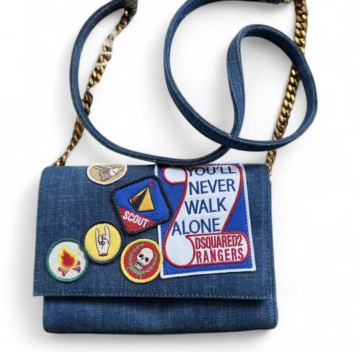 Dsquared2 Genuine Vintage DSQUARED2 Denim Chain Link Crossbody Bag Size ONE SIZE - 2 Thumbnail