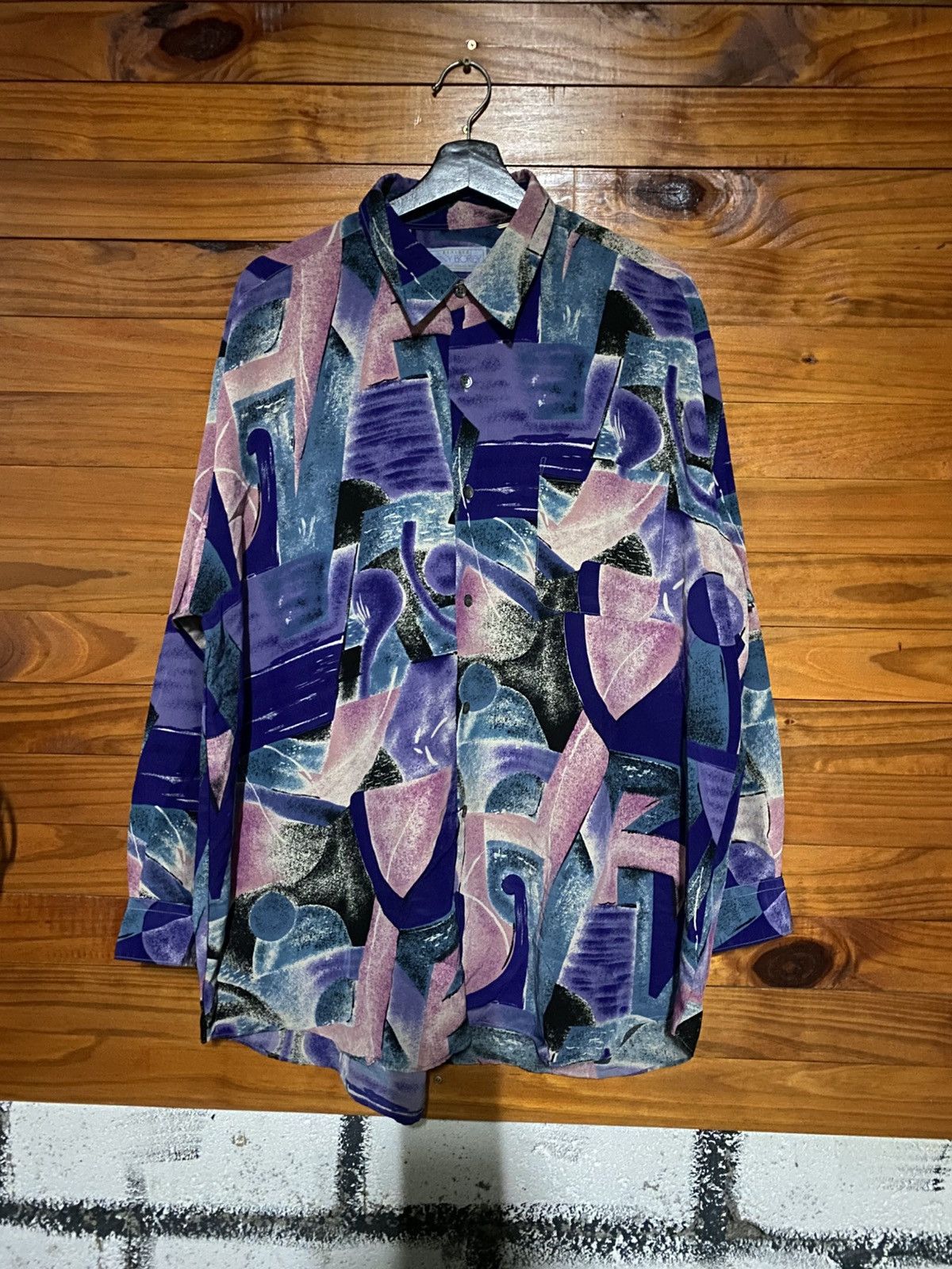 Japanese Brand Vintage 1980s Jony Borey Abstract Geometric Shirt Retro Size US L / EU 52-54 / 3 - 3 Thumbnail