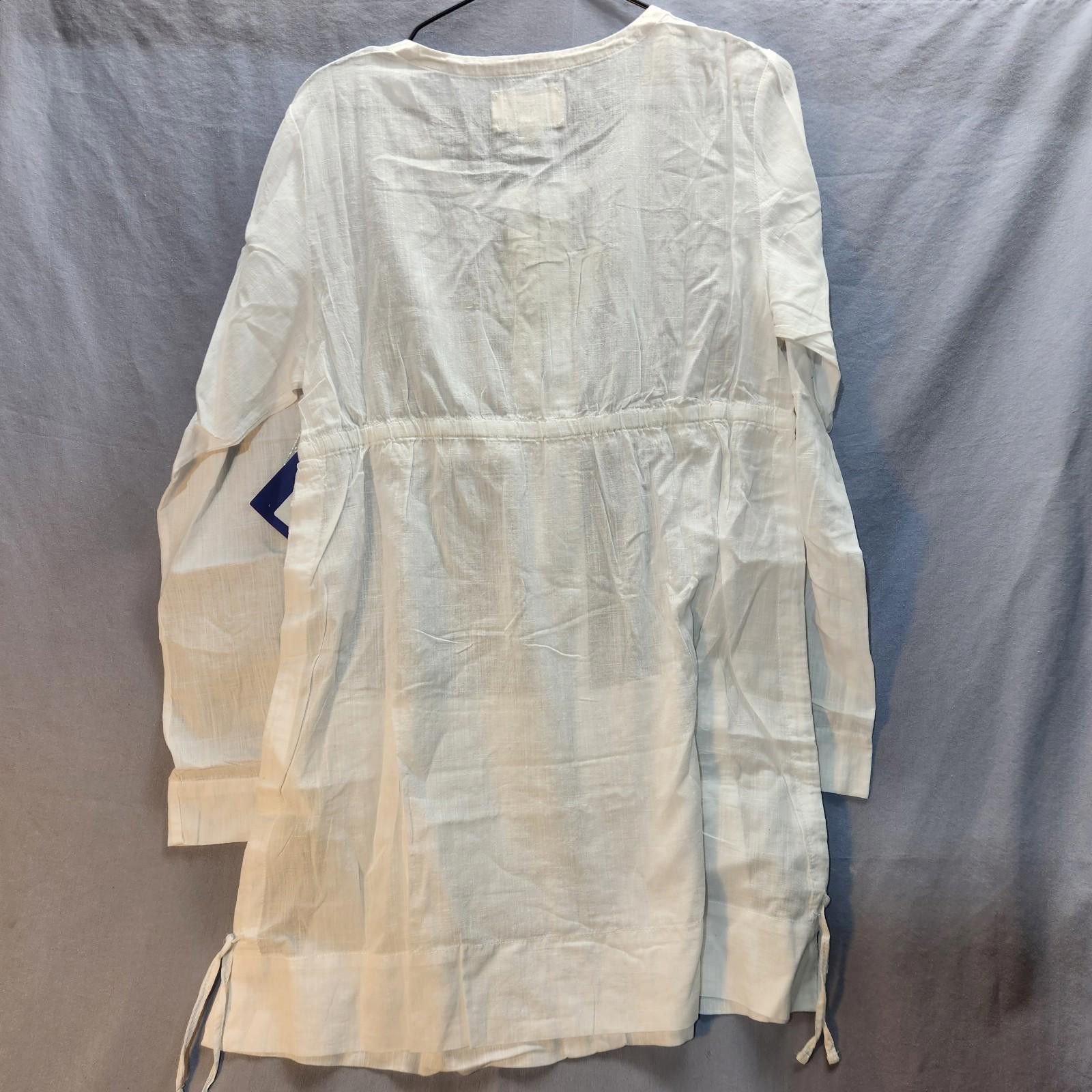 Designer Title Nine Maori Tunic Linen White Size Large NWT New Size L / US 10 / IT 46 - 8 Thumbnail