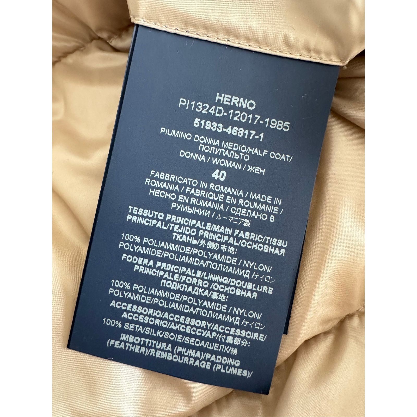Herno Herno Hooded Down Jacket Beige Luxury Size M / US 6-8 / IT 42-44 - 8 Thumbnail