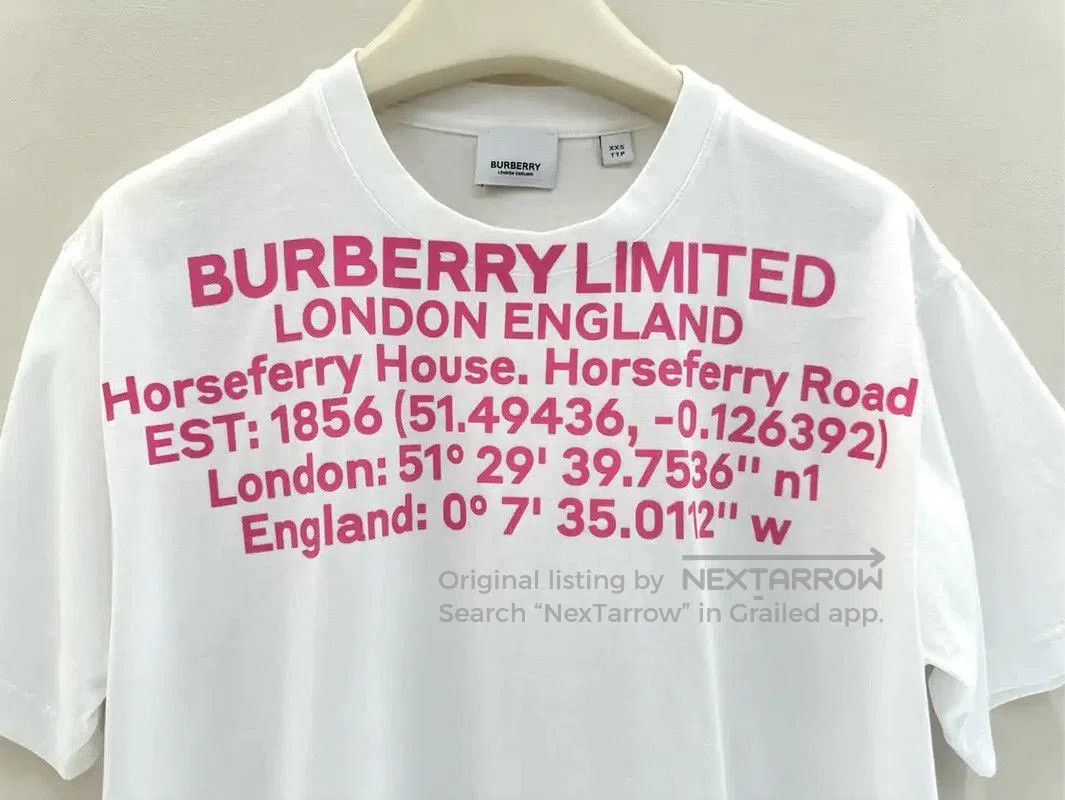 Burberry Burberry Women's White Printed Cotton T-shirt. Size XXS / US 00 / IT 34 - 2 Thumbnail