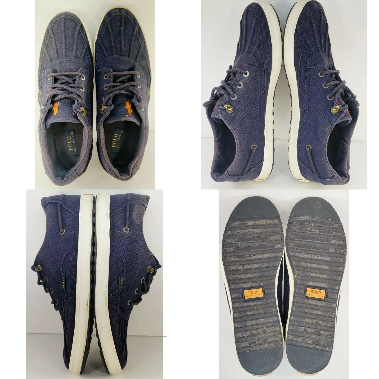Polo Ralph Lauren Polo Ralph Lauren Ramiro Canvas Sneaker Shoes 12D Navy Blue Lace Up Men Casual Boat Shoe Dock Sneaker Size US L / EU 52-54 / 3 - 8 Thumbnail