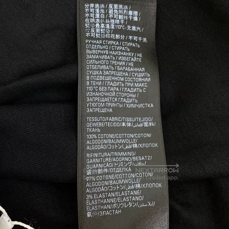 Balenciaga Balenciaga Black Mud-Dyed Sanskrit Logo Letter Cotton Roun Size US XS / EU 42 / 0 - 8 Thumbnail