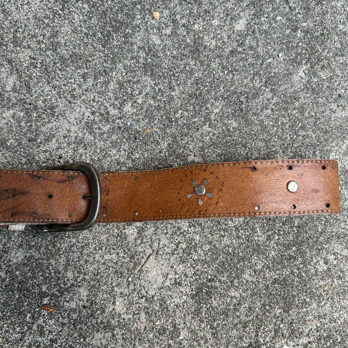 Vintage Vintage studded leather belt (Ka-pi-tal Style) Size ONE SIZE - 11 Thumbnail