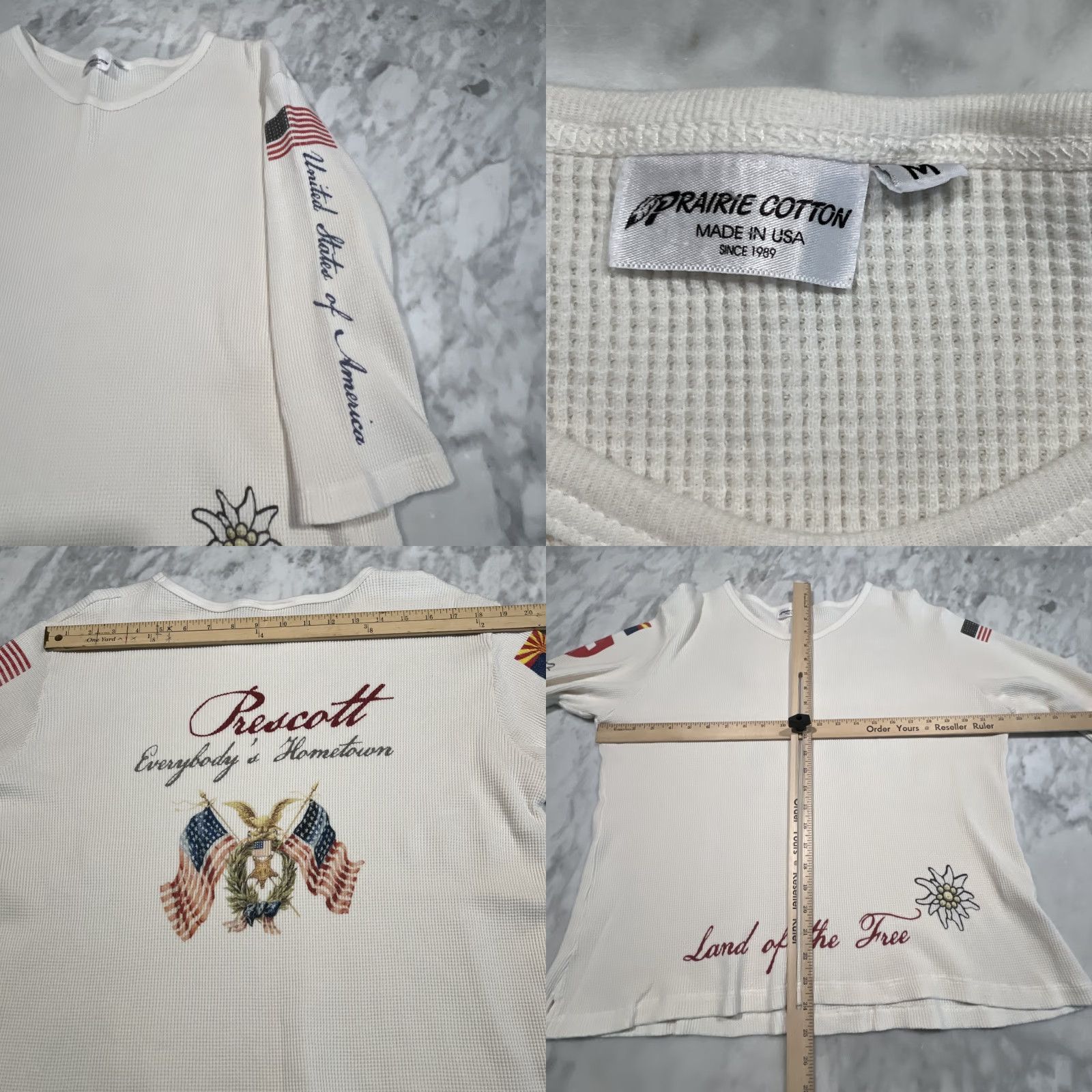 Vintage VINTAGE Prescott Everyone’s Hometown Thermal Shirt Women’s Large 3/4 Sleeves Graphics USA Size M / US 6-8 / IT 42-44 - 8 Thumbnail