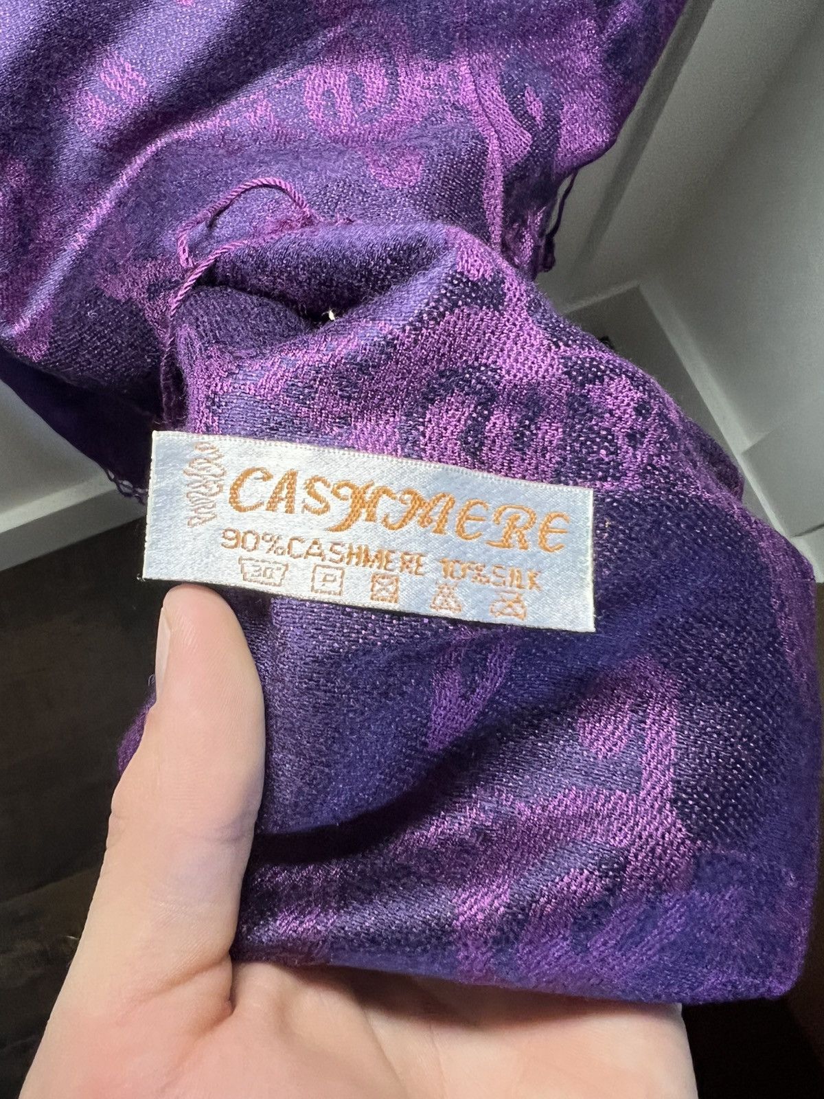 Vintage Vintage Cashmere music note fringe scarf Size ONE SIZE - 3 Thumbnail
