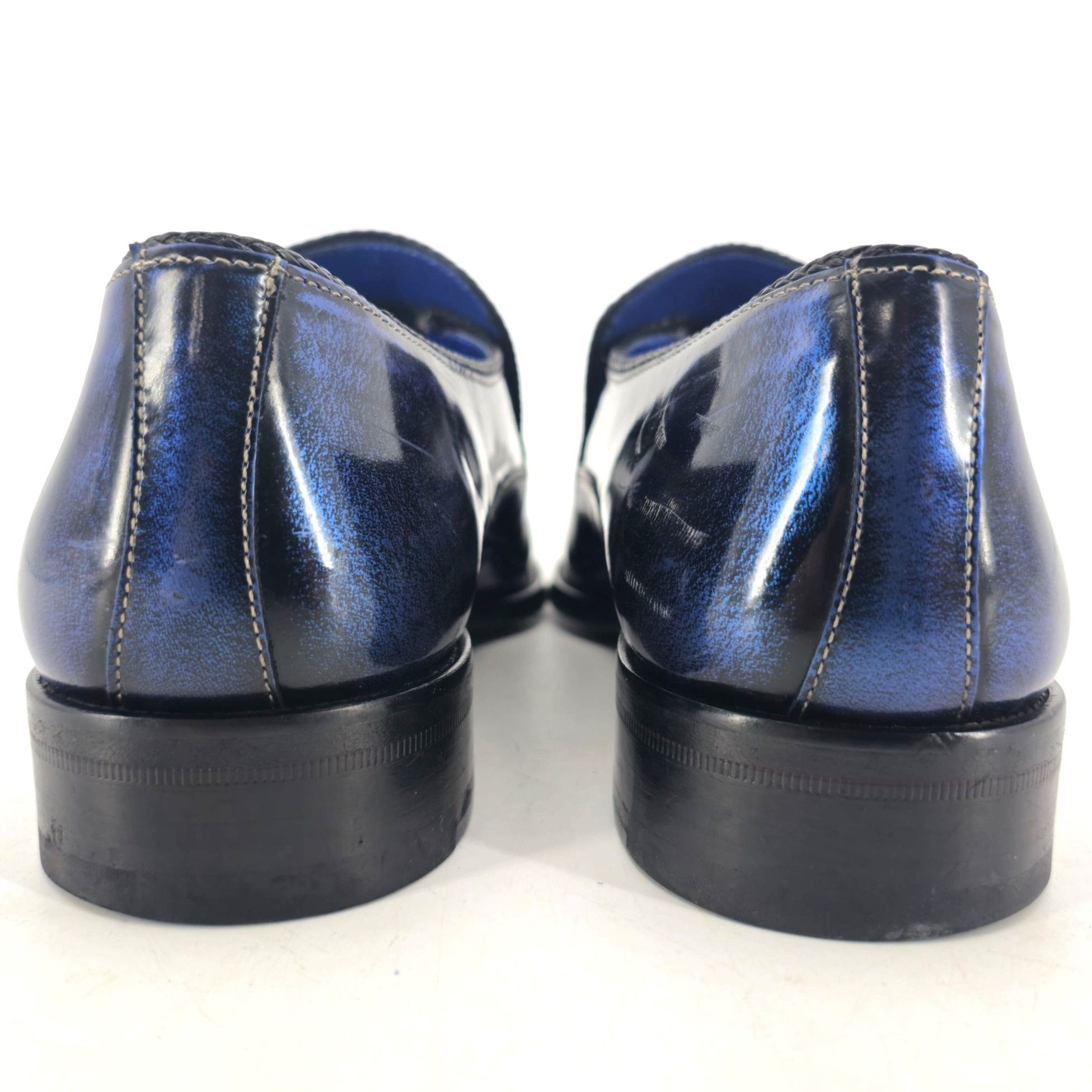Mezlan Mezlan Custom Marbleized Blue Leather Dress Shoe 8.5 Wingtip Size US 8.5 / EU 41-42 - 8 Thumbnail