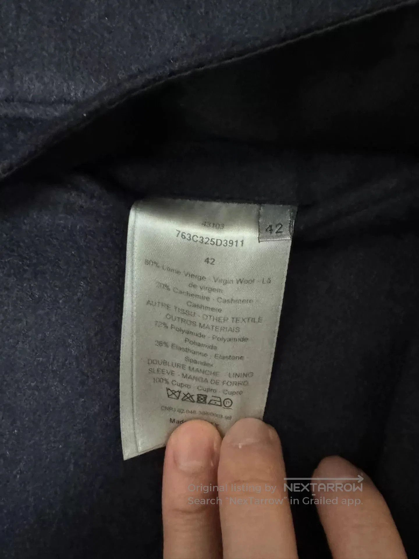 Dior Diorhomme Cashmere Wool Blend Coat. Size US M / EU 48-50 / 2 - 6 Thumbnail