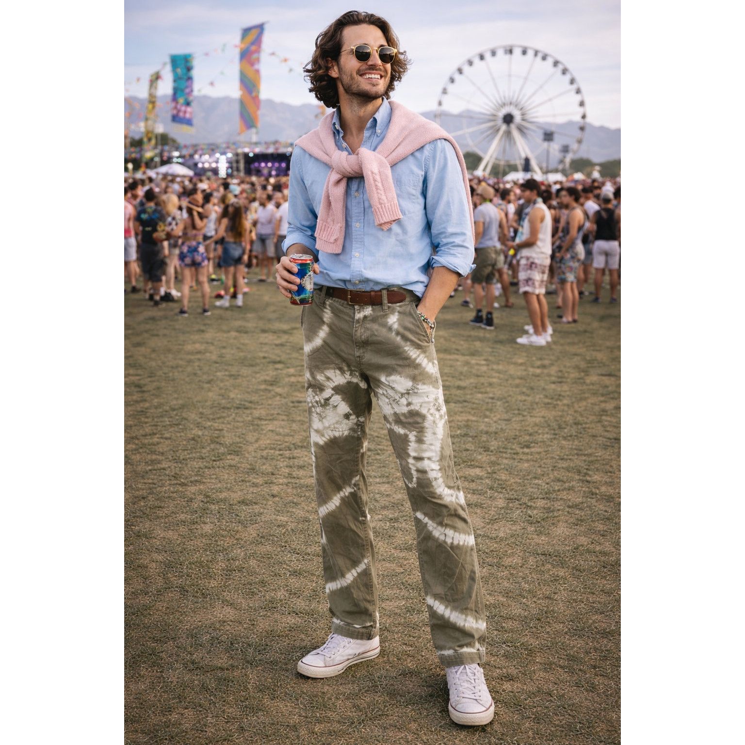 Levi's Levi's XX Men's Chino Standard Pant 34x29 Green Tie Dye Size US 34 / EU 50 - 1 Thumbnail