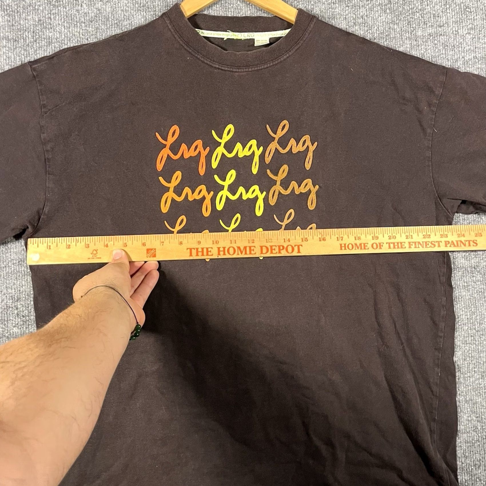Vintage VINTAGE LRG T-Shirt Mens XL Brown Graphic Print Short Sleeve Crew Neck Size US XL / EU 56 / 4 - 5 Thumbnail