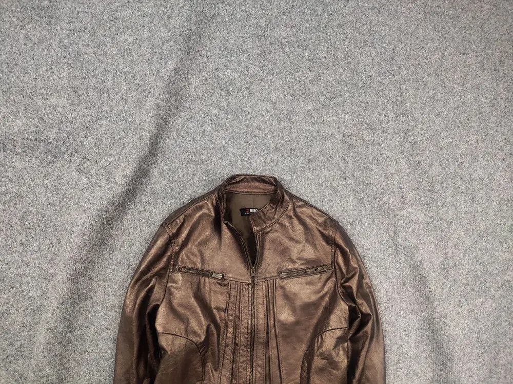 Morgan De Toi Vintage Morgan De Toi Y2K Leather Moto Biker Bronze Jacket Size S / US 4 / IT 40 - 1 Thumbnail