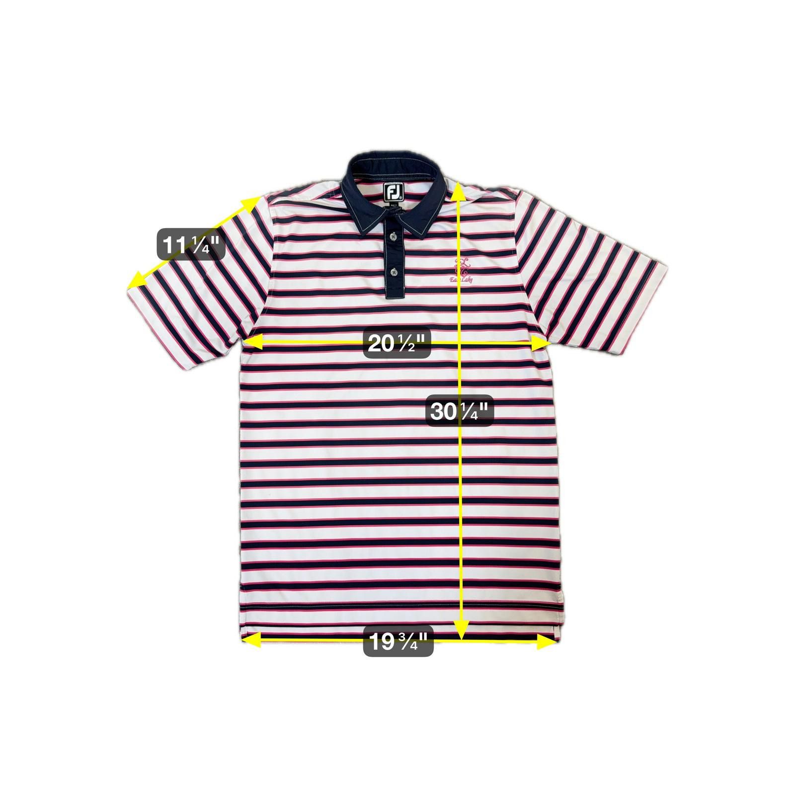 Footjoy FootJoy East Lake Golf Polo Shirt Mens Medium Striped Size ONE SIZE - 4 Thumbnail