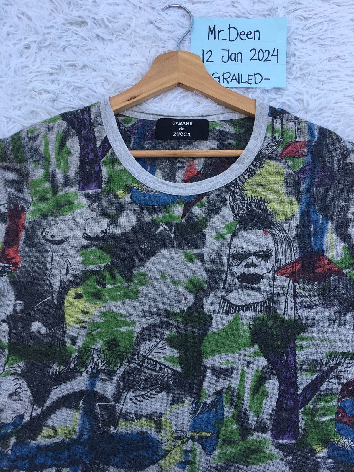 CABANE de ZUCCa Rare Vintage Cabane de Zucca Fullprint Art Design Tshirt Size US M / EU 48-50 / 2 - 8 Thumbnail