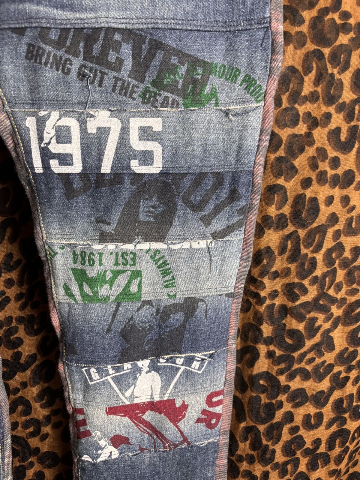 Hysteric Glamour Hysteric Glamour Studs Sexy Girl Patchwork Denim Skinny Size 31" - 7 Thumbnail