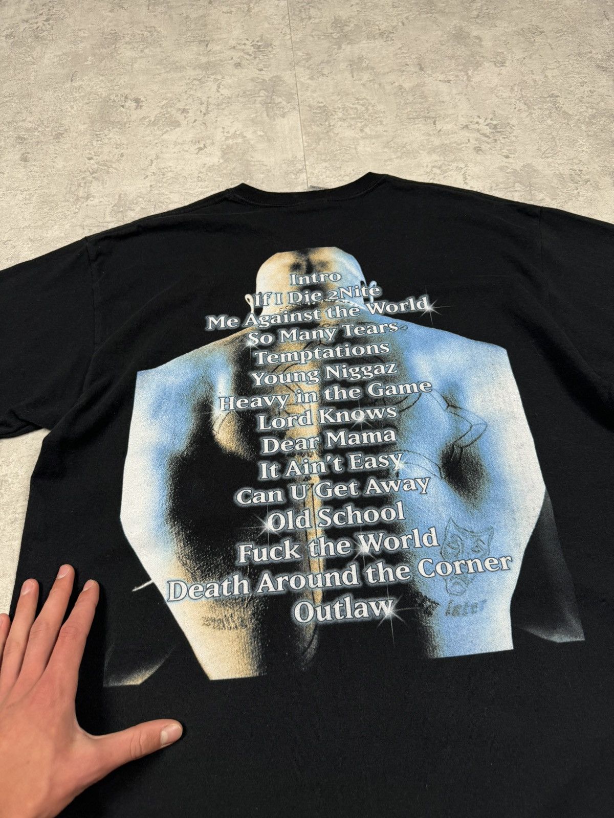 Band Tees Tupac Shakur Double Printed Big Logo T-Shirt Size XL Size US XL / EU 56 / 4 - 9 Thumbnail