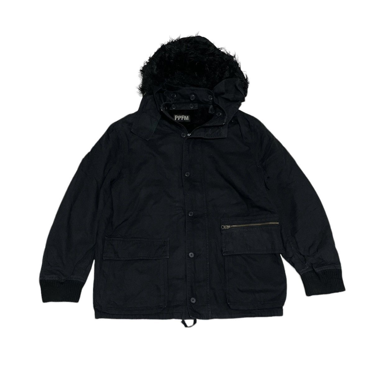 If Six Was Nine × Japanese Brand × PPFM PPFM Fur Hooded Parka Jacket Size US M / EU 48-50 / 2 - 1 Thumbnail