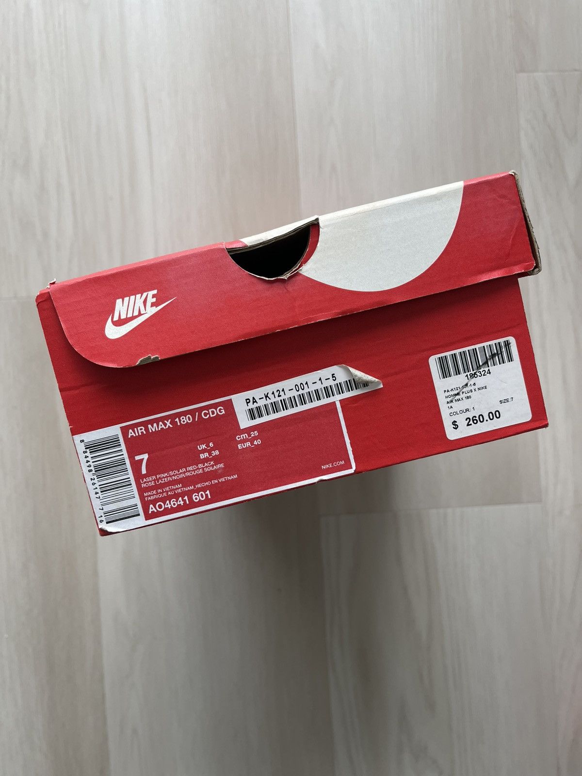 Comme des Garcons × Nike Nike CDG 180 Black/Pink 2018 Size US 7 / EU 40 - 1 Thumbnail