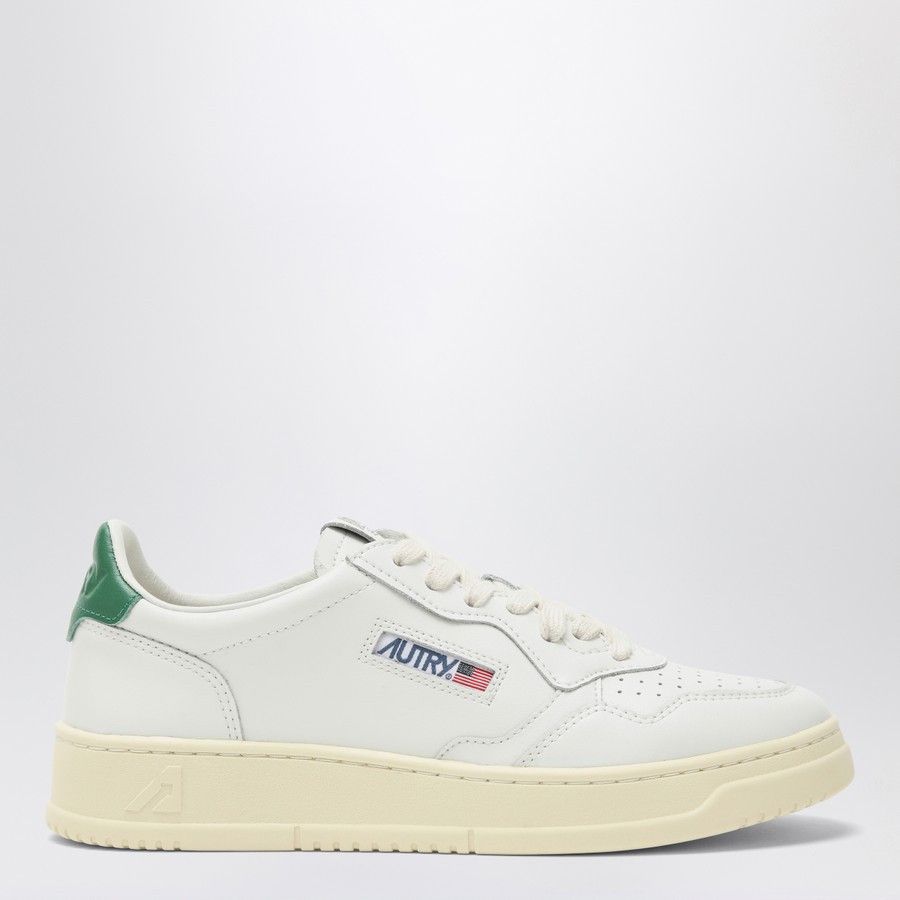 o1d2blof0824 Low-Top Trainers in White & Green
