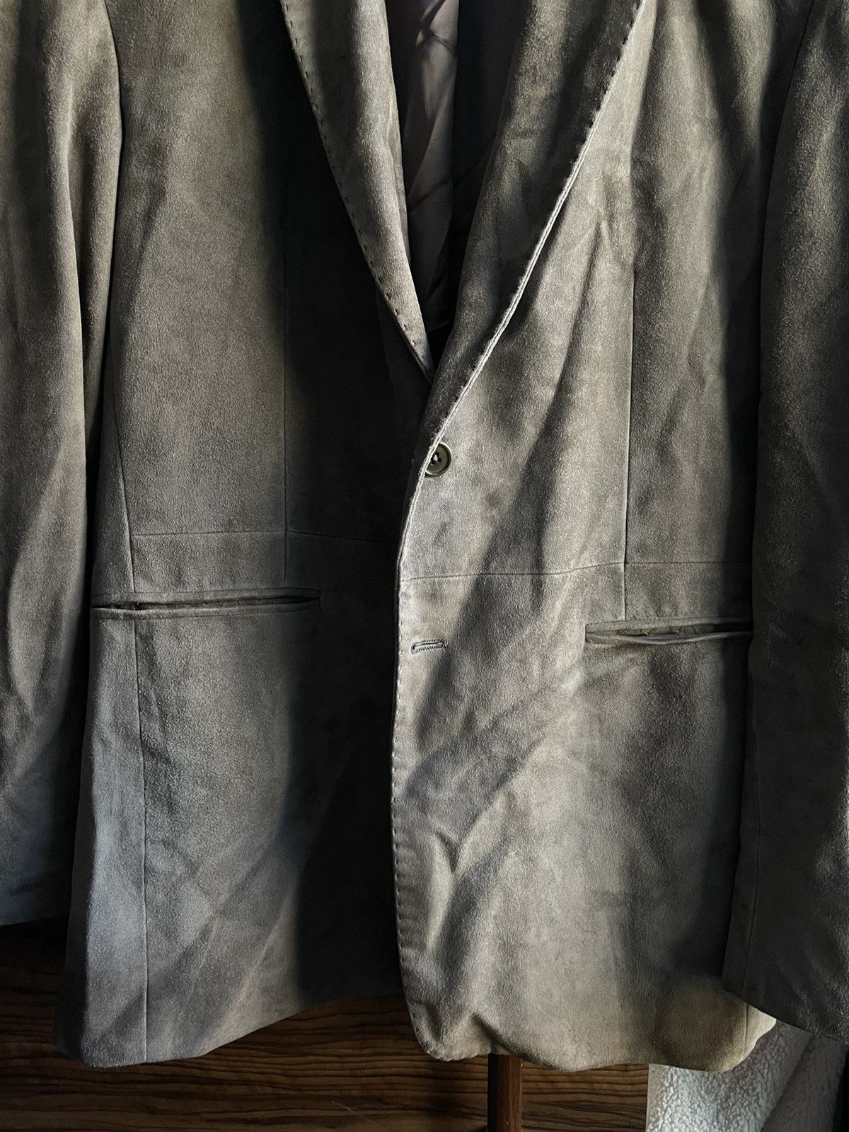 John Varvatos John Varvatos Sheepskin Suede Button-Front Jacket $1115 Size US L / EU 52-54 / 3 - 5 Thumbnail