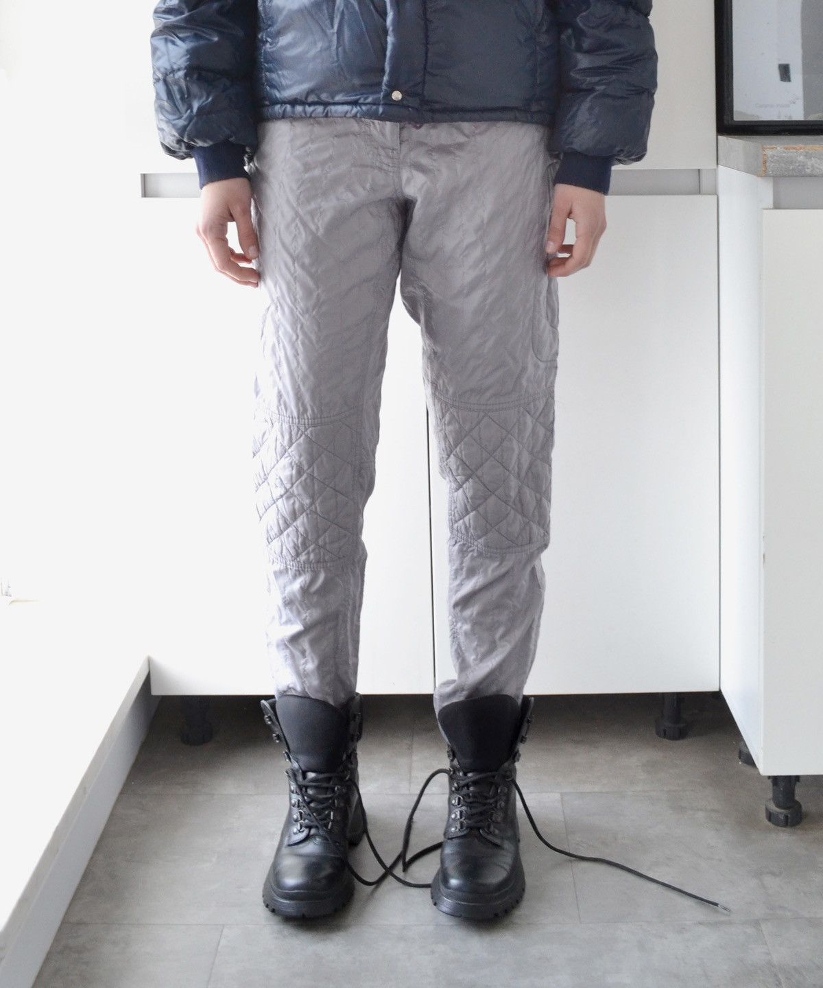 Prada PRADA Pants Nylon Trousers Belt Logo Sport Ski Quilted Size 30" / US 8 / IT 44 - 1 Thumbnail