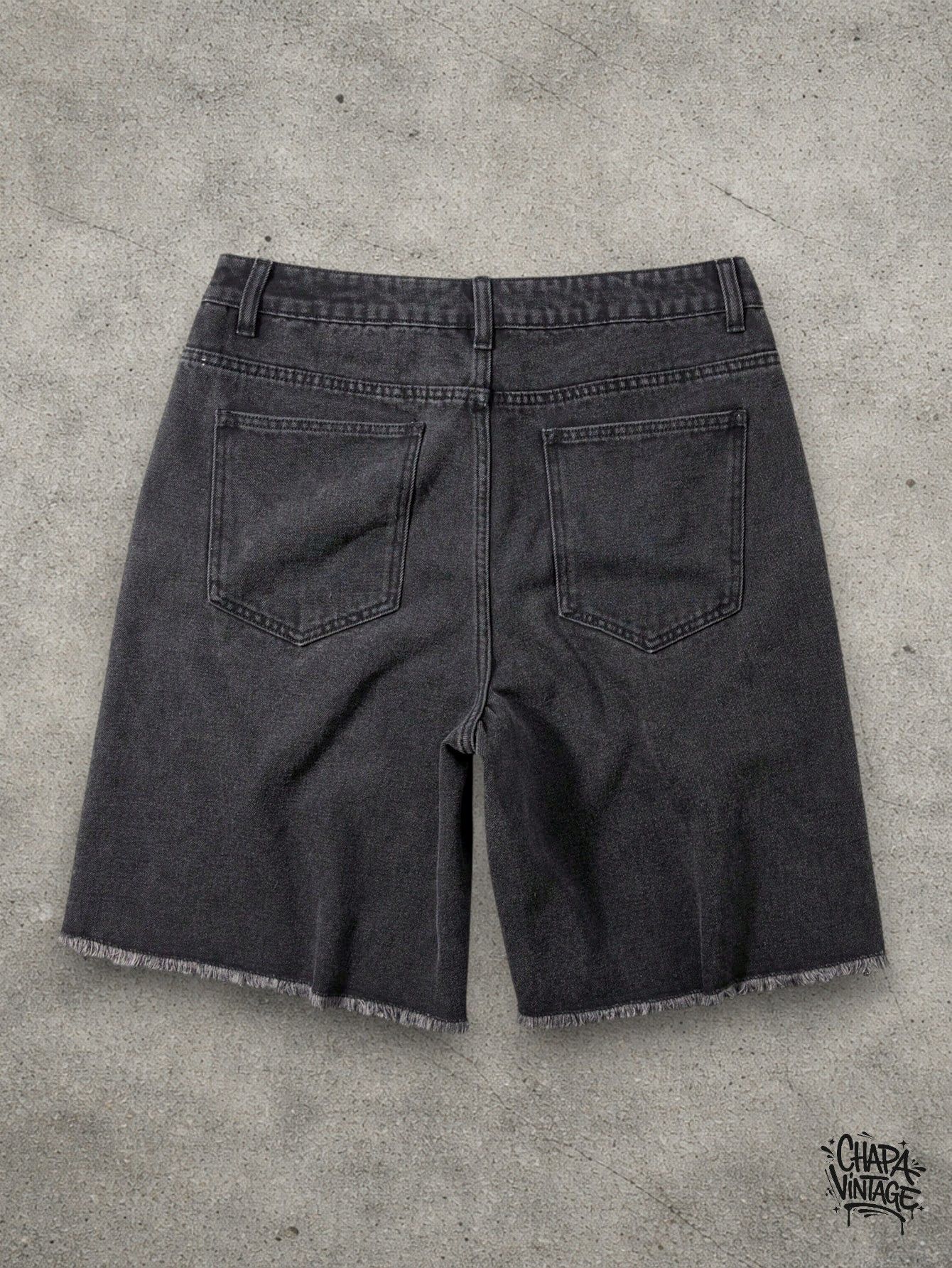 Japanese Brand Distressed gray denim shorts Size US 32 / EU 48 - 2 Thumbnail