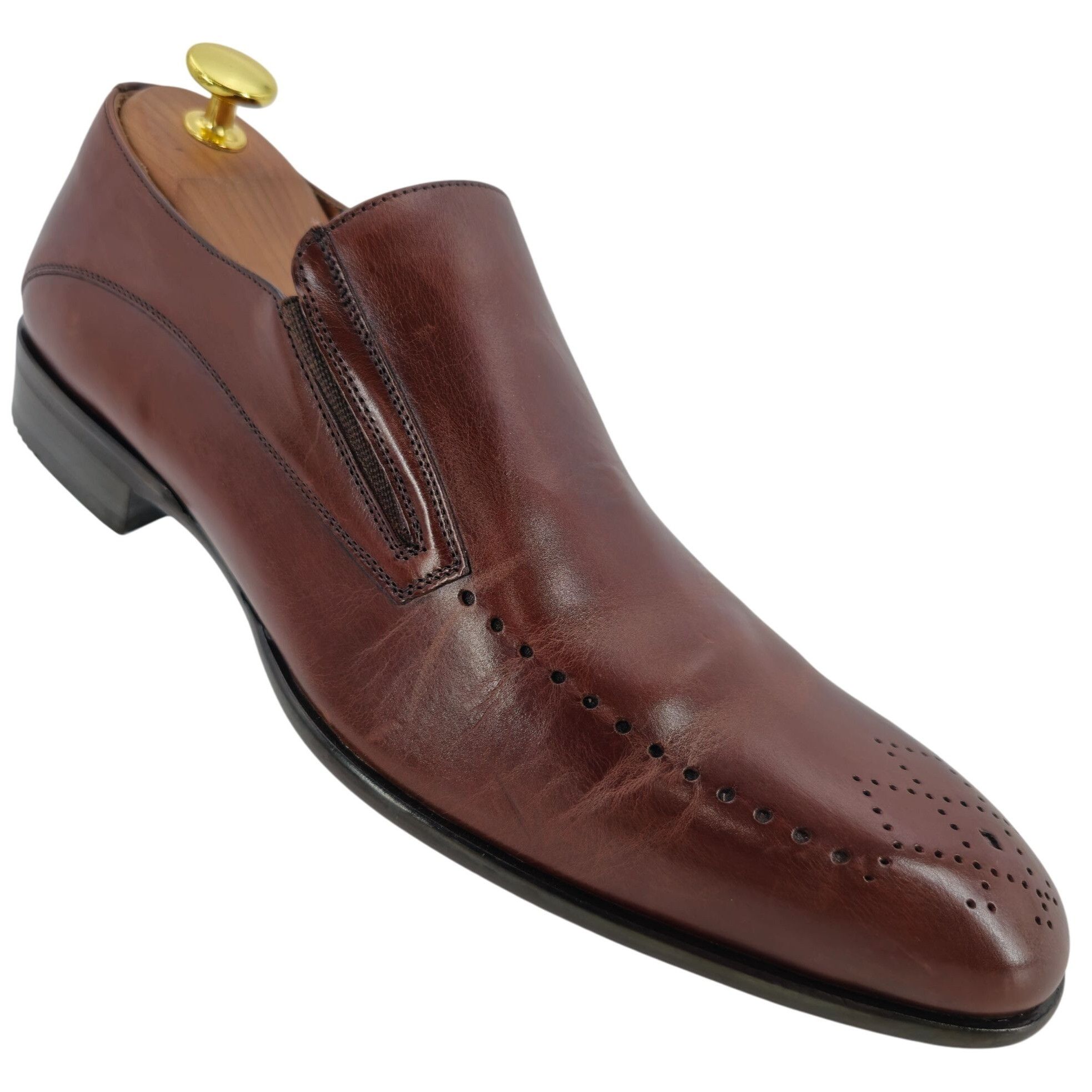 Mezlan Mezlan Spain Men size 9 Burnished Brown Calf Leather Dress S Size US 9 / EU 42 - 3 Thumbnail