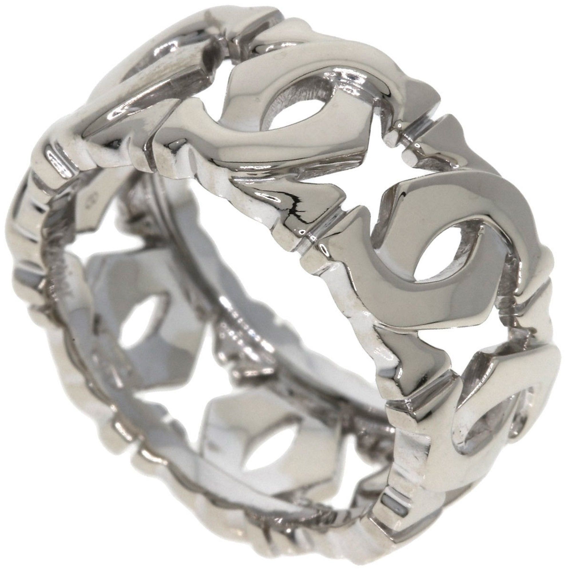 image of Cartier Entrelace Ring 48, 18K White Gold, Women's