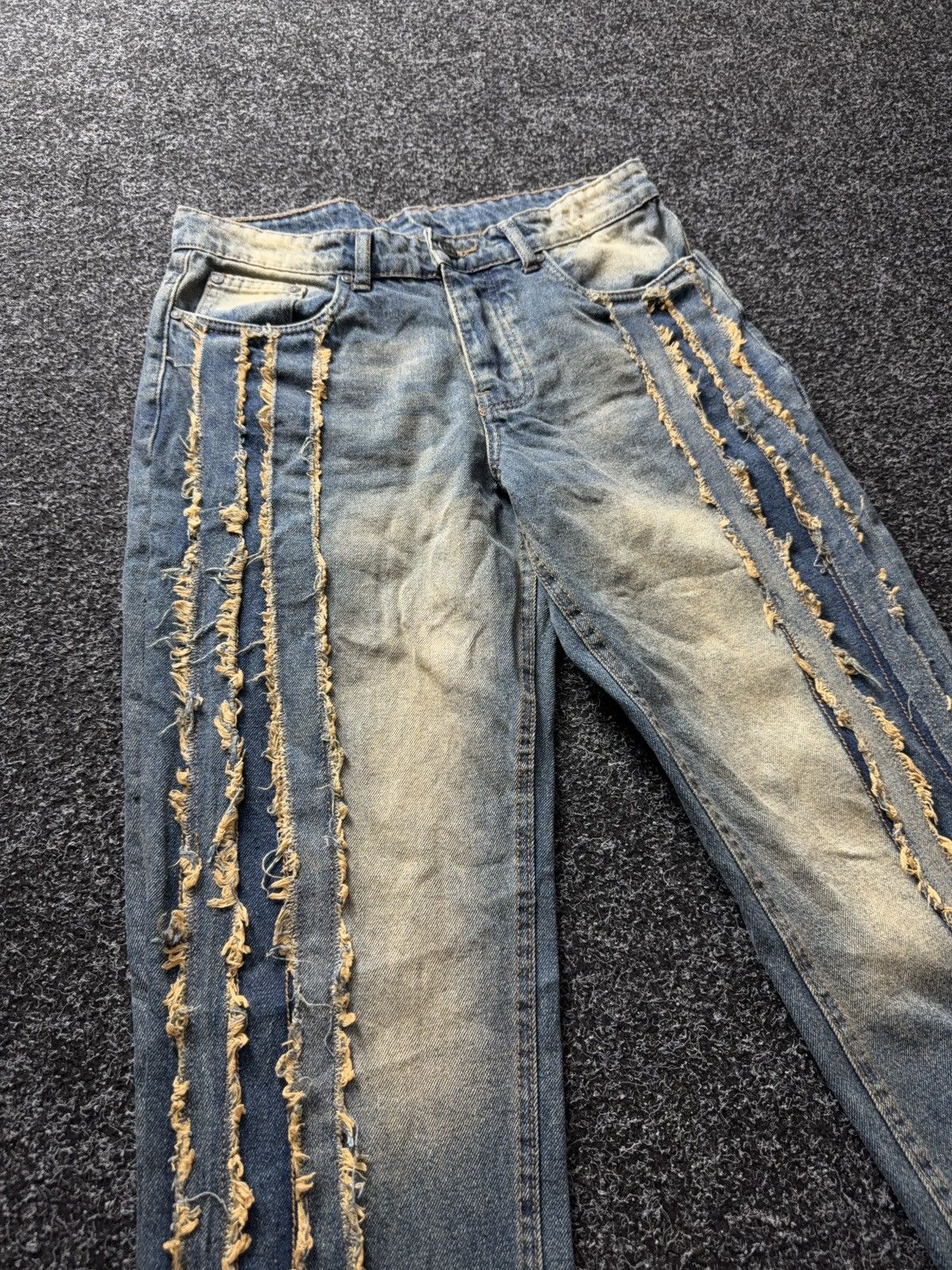 Japanese Brand Japanese Avant Garde Punk Style Distressed Panel Denim Jeans Size US 30 / EU 46 - 5 Thumbnail